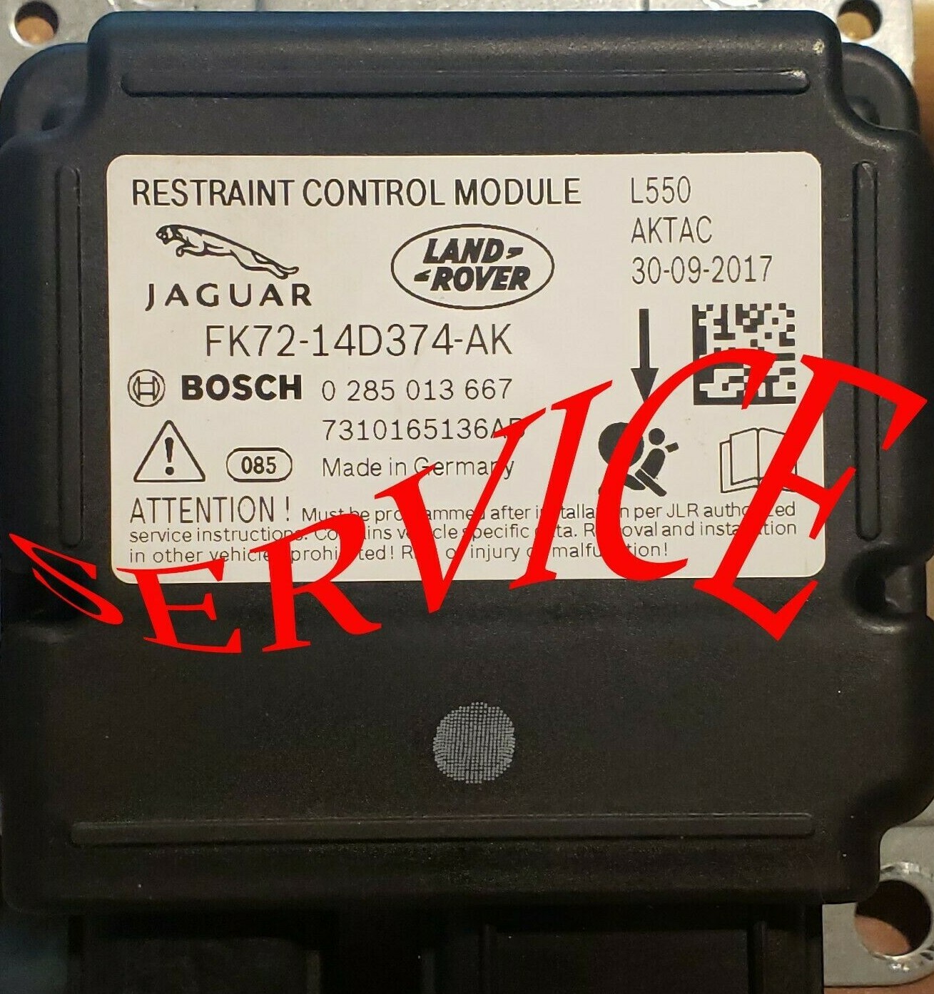2015-19 LAND ROVER Aribag SRS Module Service, Reset, Repair FK72-14D374-AK