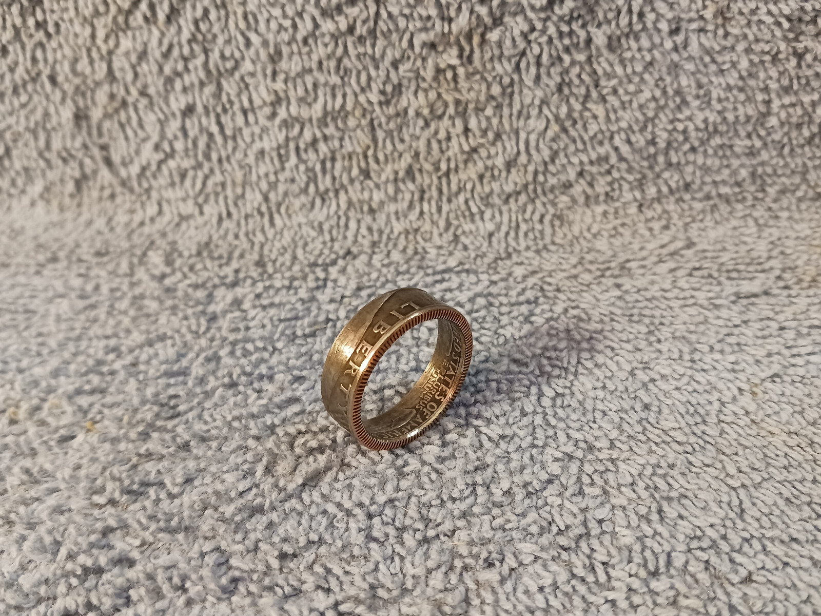 1973 Washington Quarters, Handmade Coin Ring, Size 8