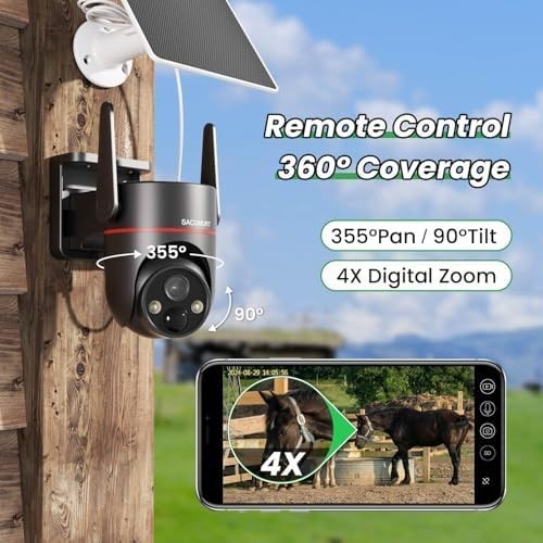 No WiFi Needed 4G LTE Wireless Security Camera with 2K HD Color Night Vision