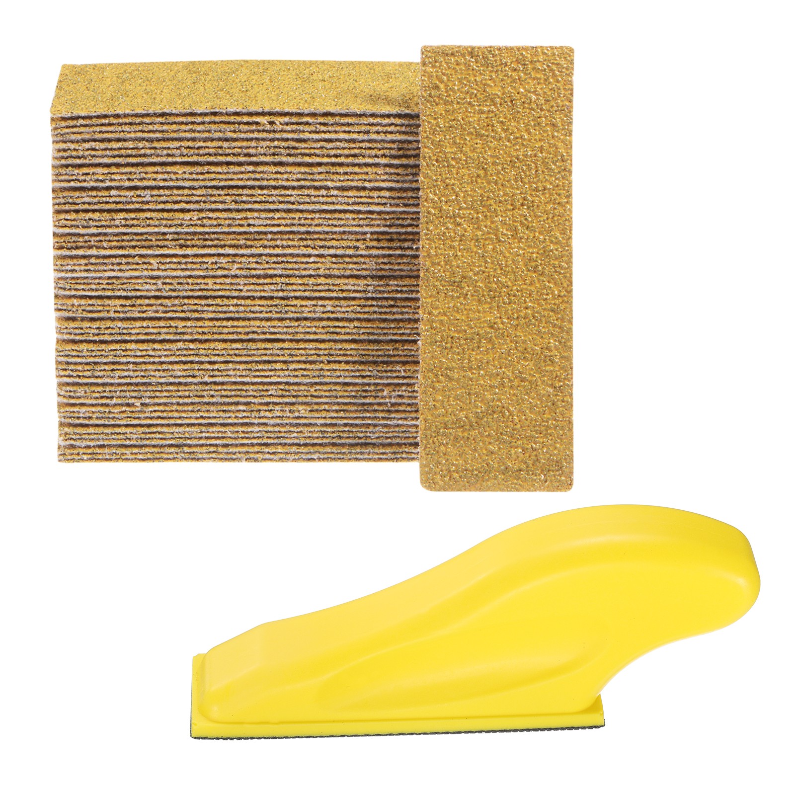 70 Pcs Detail Sander Paper 40 Grit 3.5" x 1.2" Micro Hand Sanding Papers Sheets