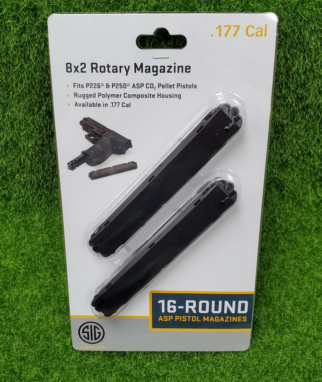 Sig Sauer AIR P226/P250/P229 .177cal Pellet 16-Round Magazine 2-PAK #AMPC-177-16