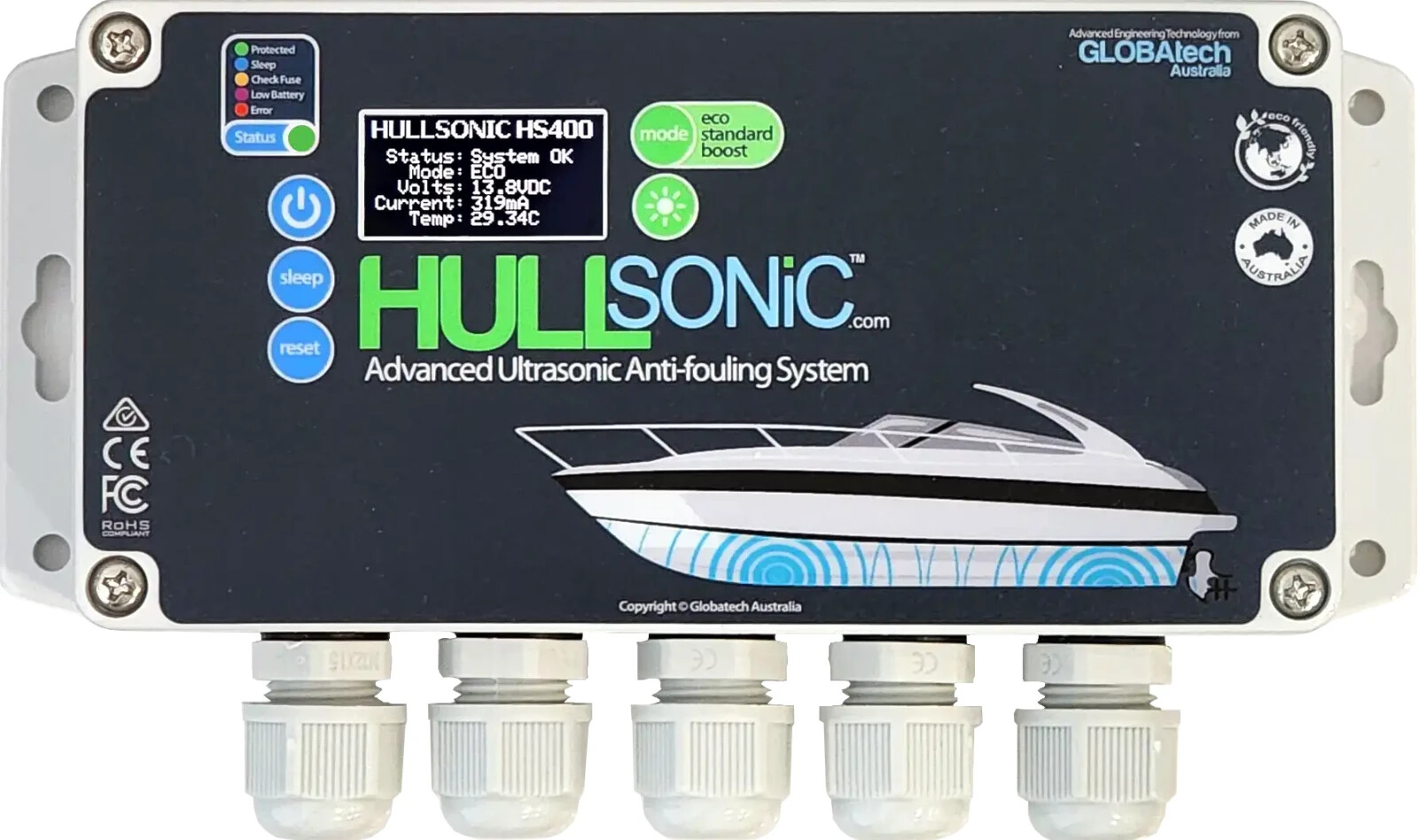 4 Channel Ultrasonic Antifouling System  (USP) Protect Boat Marine Hull