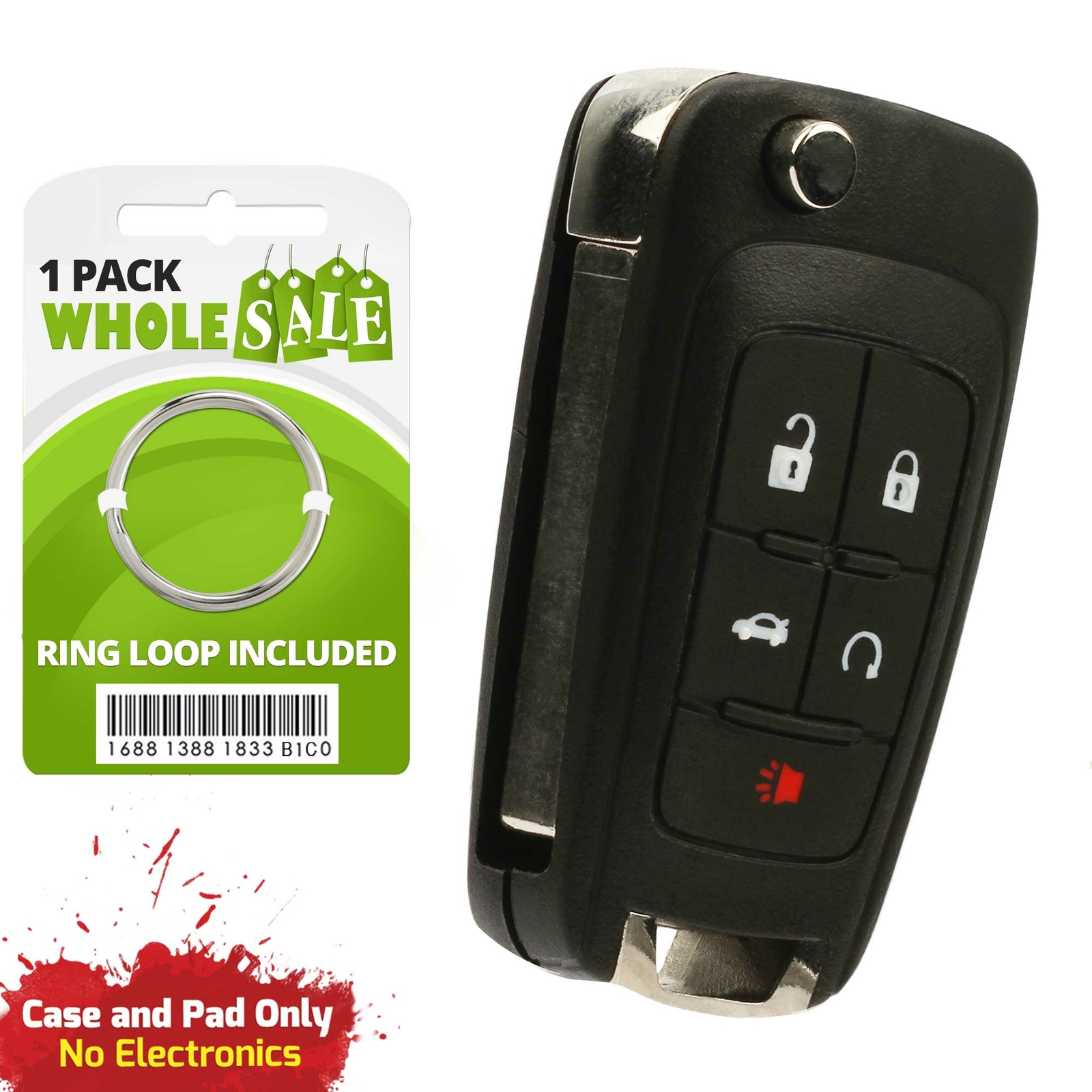 Replacement For 2010 2011 2012 2013 Chevrolet Camaro Flip Key Fob Case