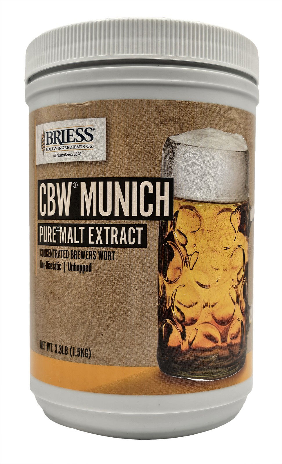Briess Munich Liquid Malt Extract - 3.3lbs for Home Brew Beer Making
