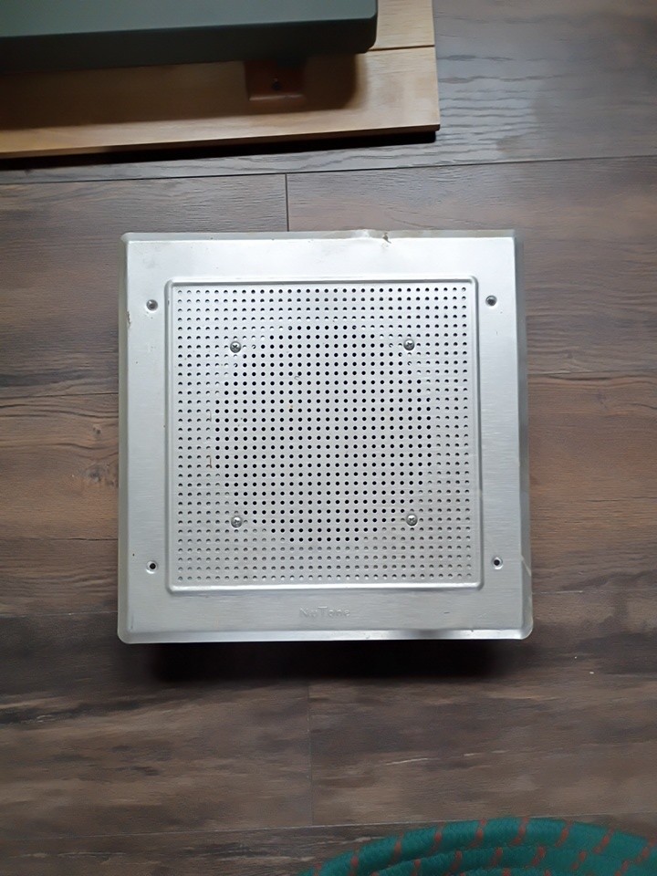 Nutone Stainless Steel Flat Wall Speakers Indoor Outdoor Mid Century Sound&Deco