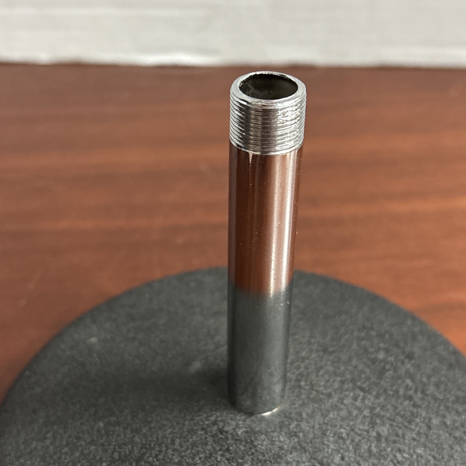 Cast Iron Mic Stand with Chrome Stem - Great Shape