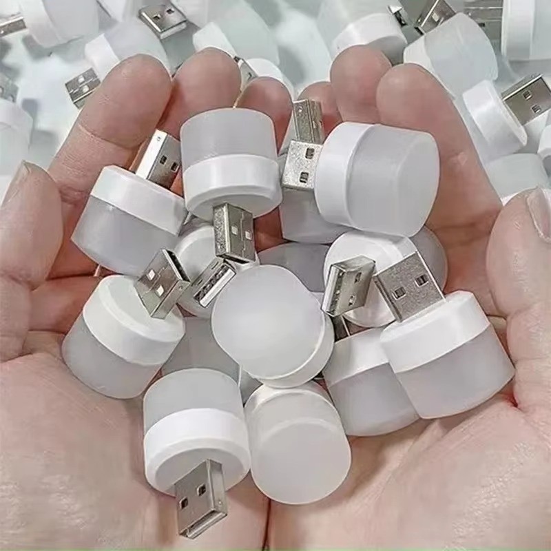 10X Mini USB LED Night Lights Warm White for Reading & Travel Use - NEW