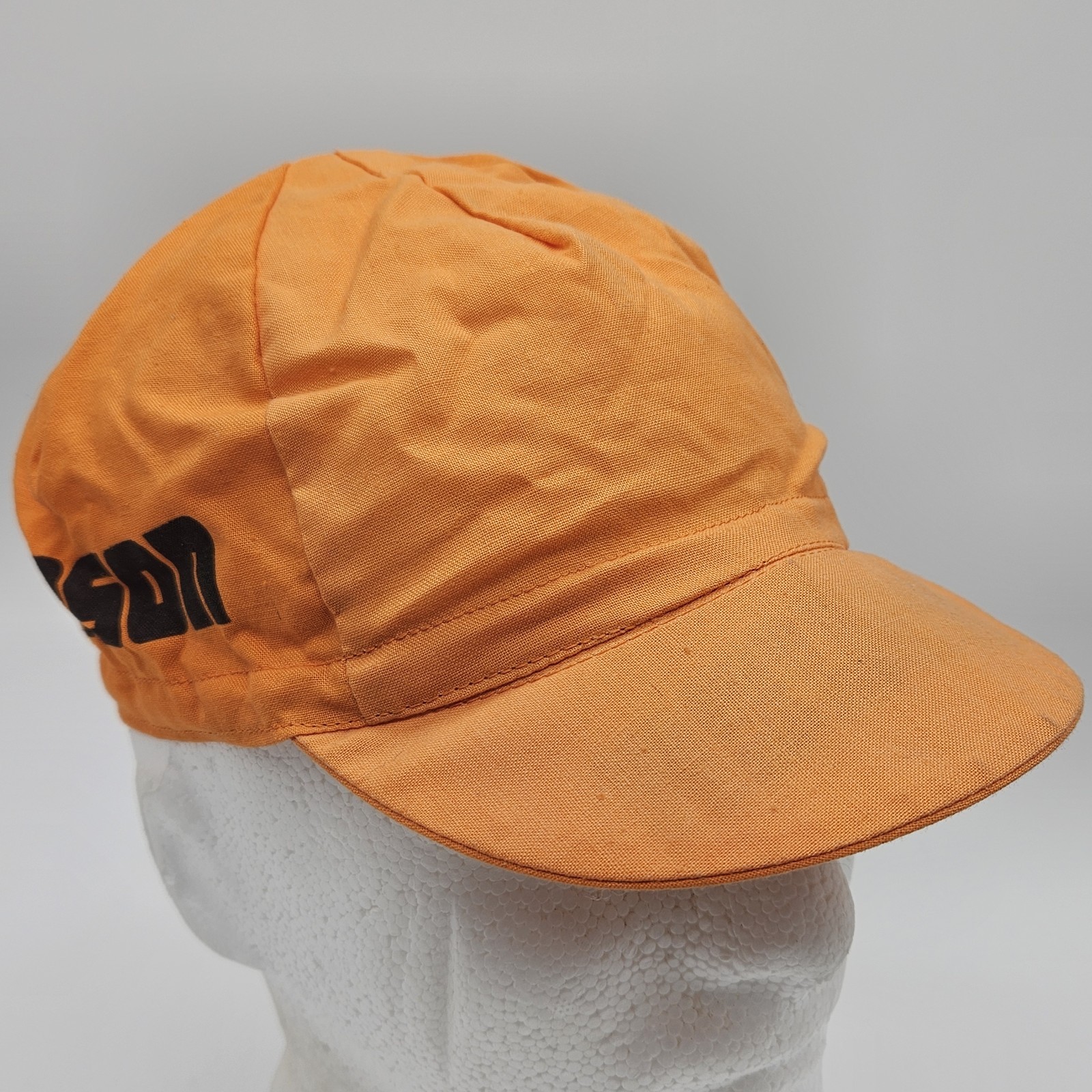 Hanson Cycling Hat Orange Lightweight Au Tour De France Elastic Fitted Cap