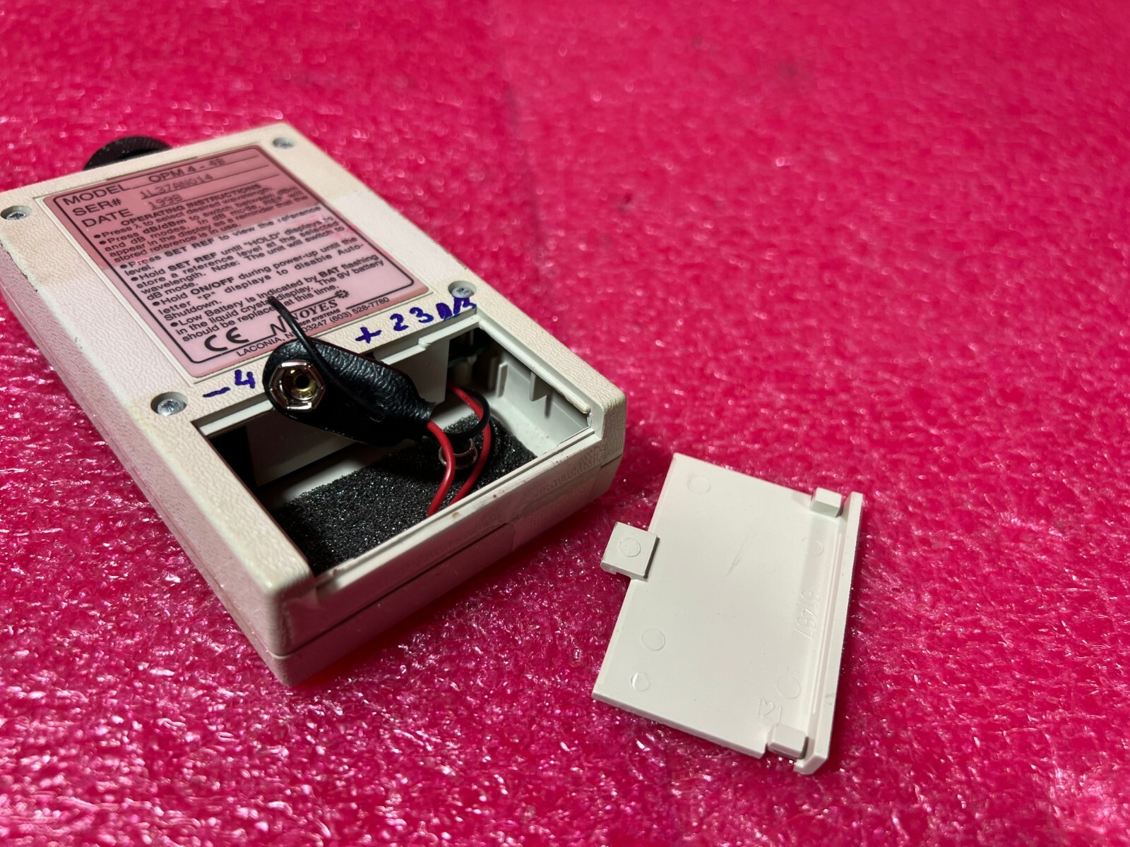 Noyes OPM4-4B Optical Power Meter For Parts