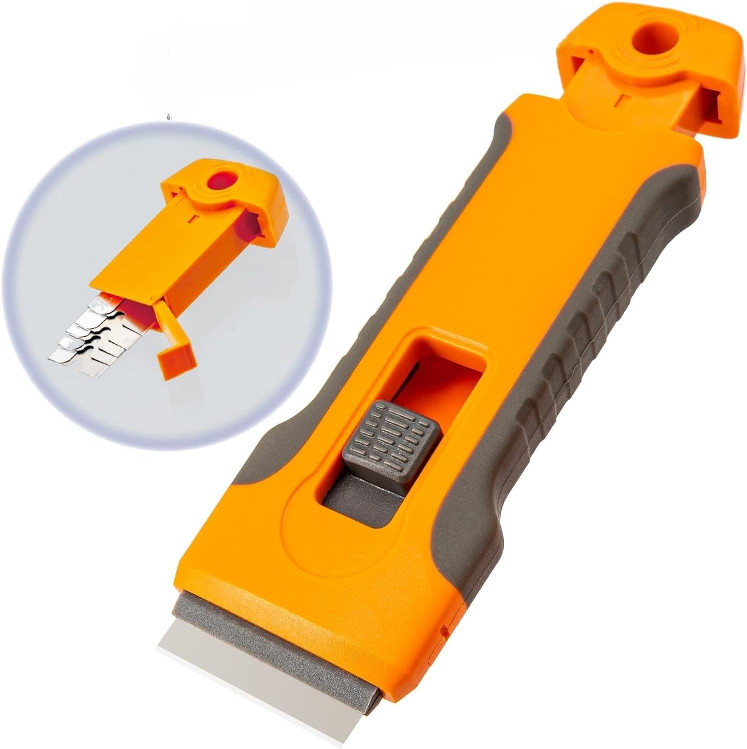 Razor Blade Scraper Tool with 5Pcs Extra Blades, Cleaning Razor Scraper, Glass T