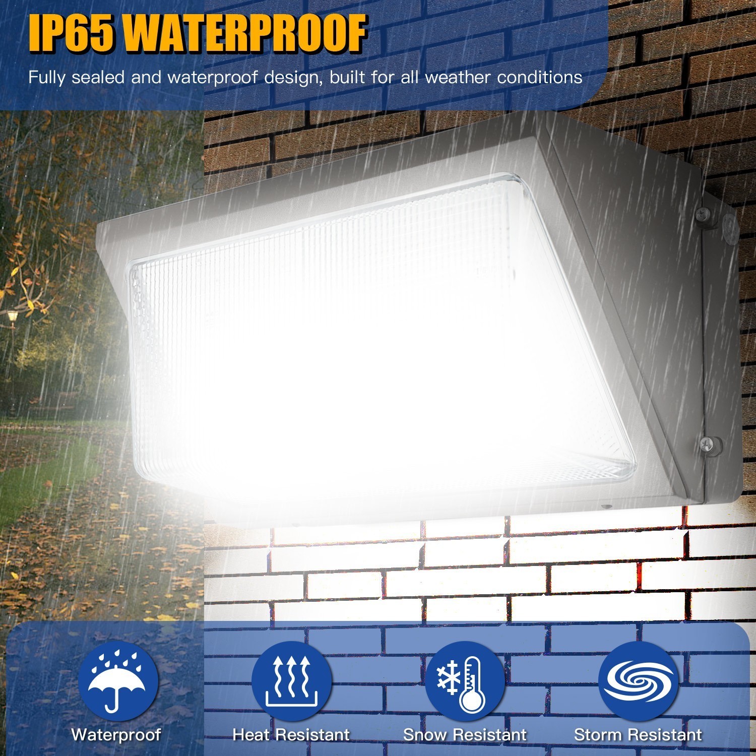 LED Wall Pack Light 150W 22,500lm Waterproof Commercial Security Outdoor Lights