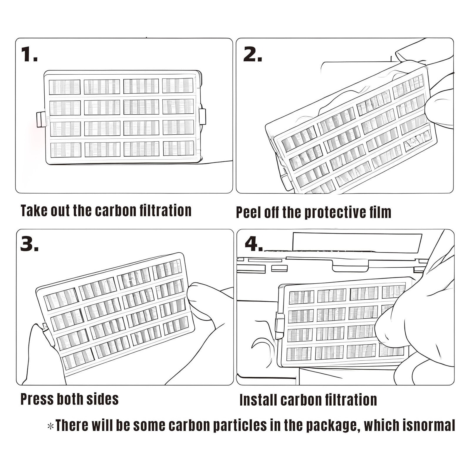 Air Filter For Whirlpool Refrigerator WRF560SEYM05 Fresh Flow Filter Replacement