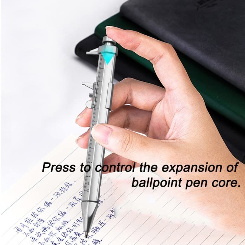 2 in 1 Vernier Caliper & Ballpoint Pen - Precision Tool for Engineers & Students