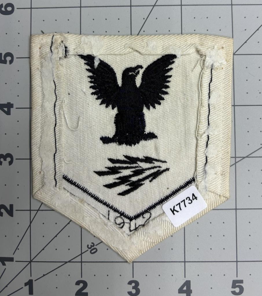 1943 USN Radioman 3rd Class Rate Patch Inv# K7734