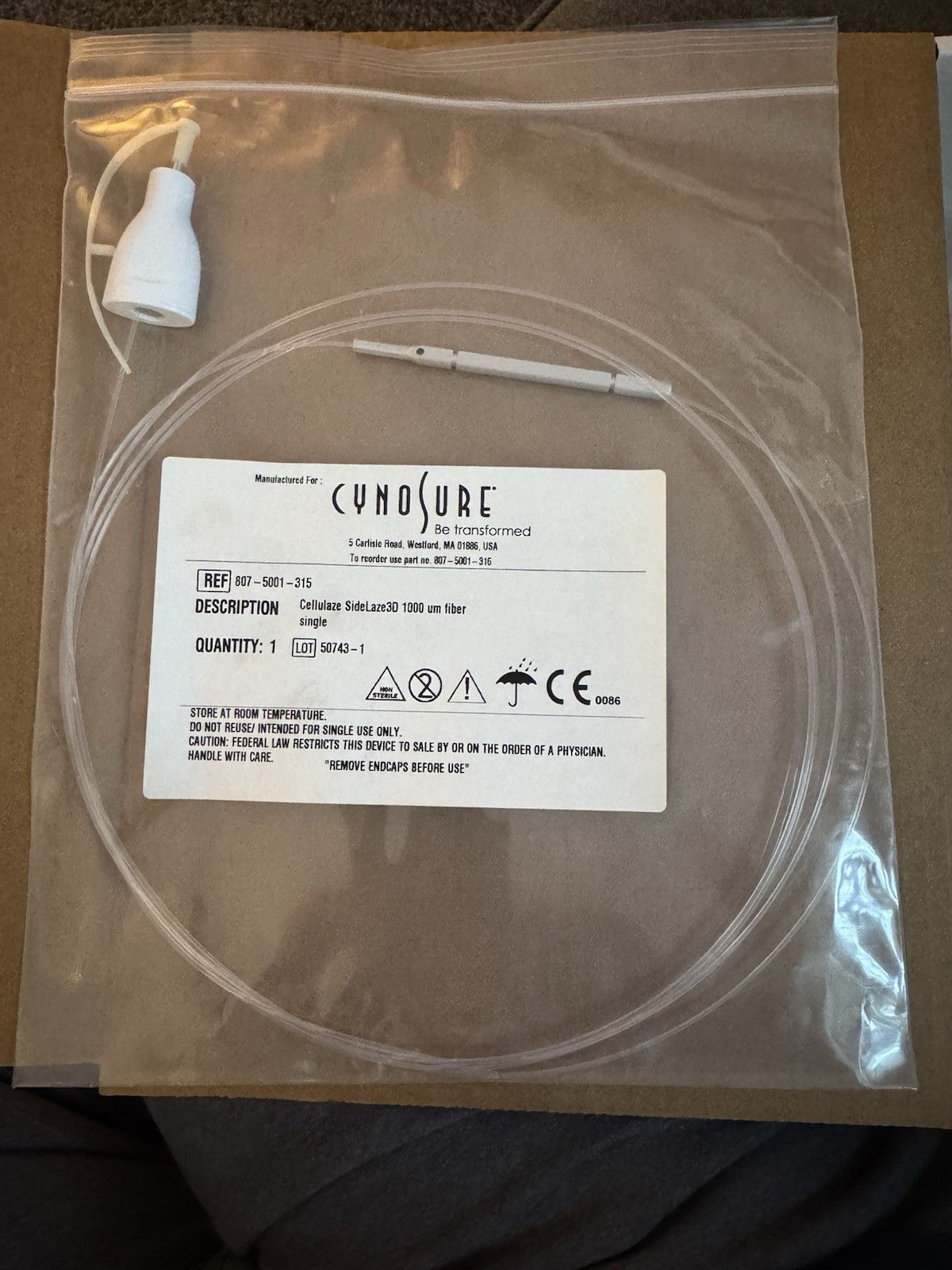 807-5001-315 Cellulaze SideLaze3D 1000 um fiber Reusable