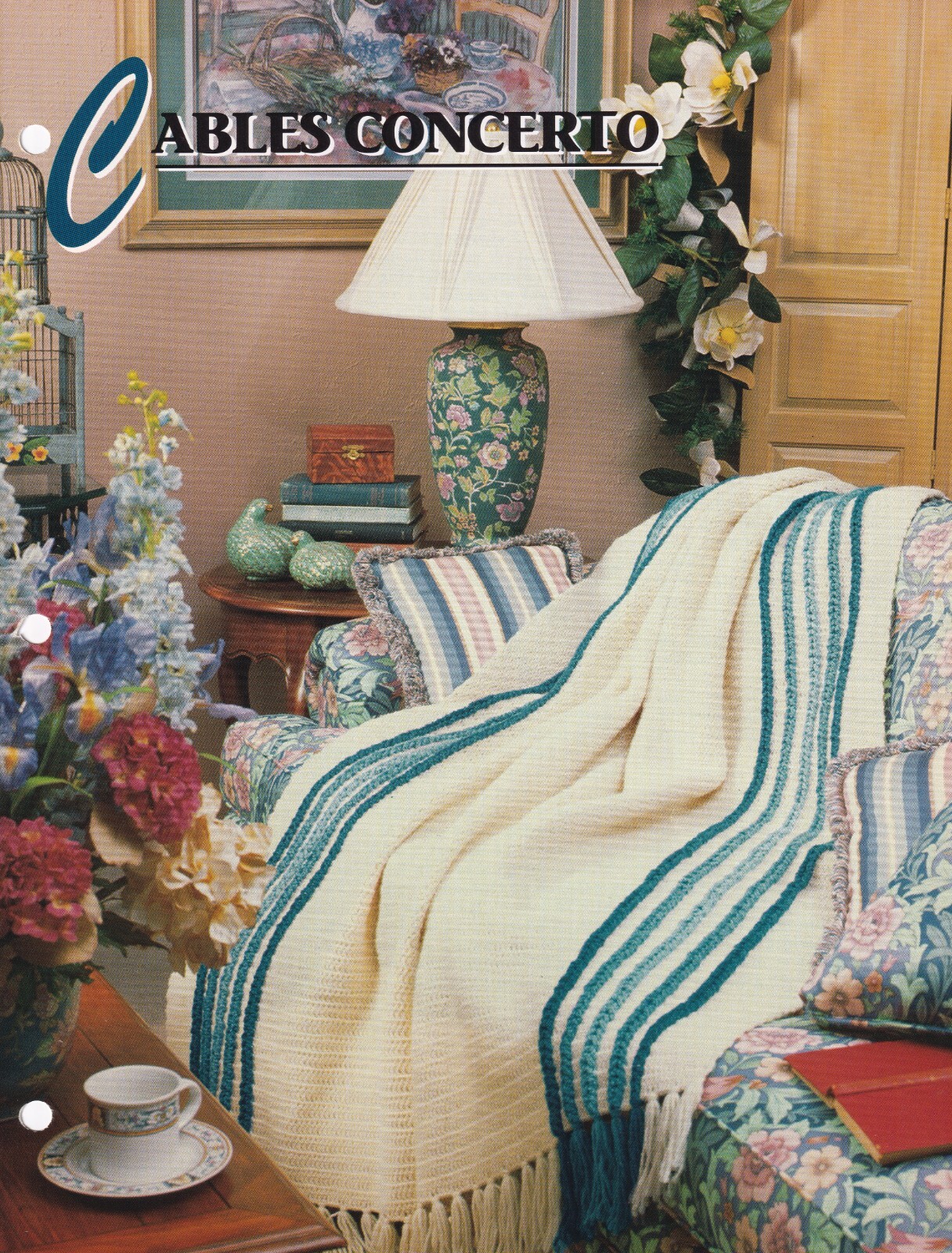 Annie's Crochet Afghan CABLES CONCERTO Pattern Leaflet