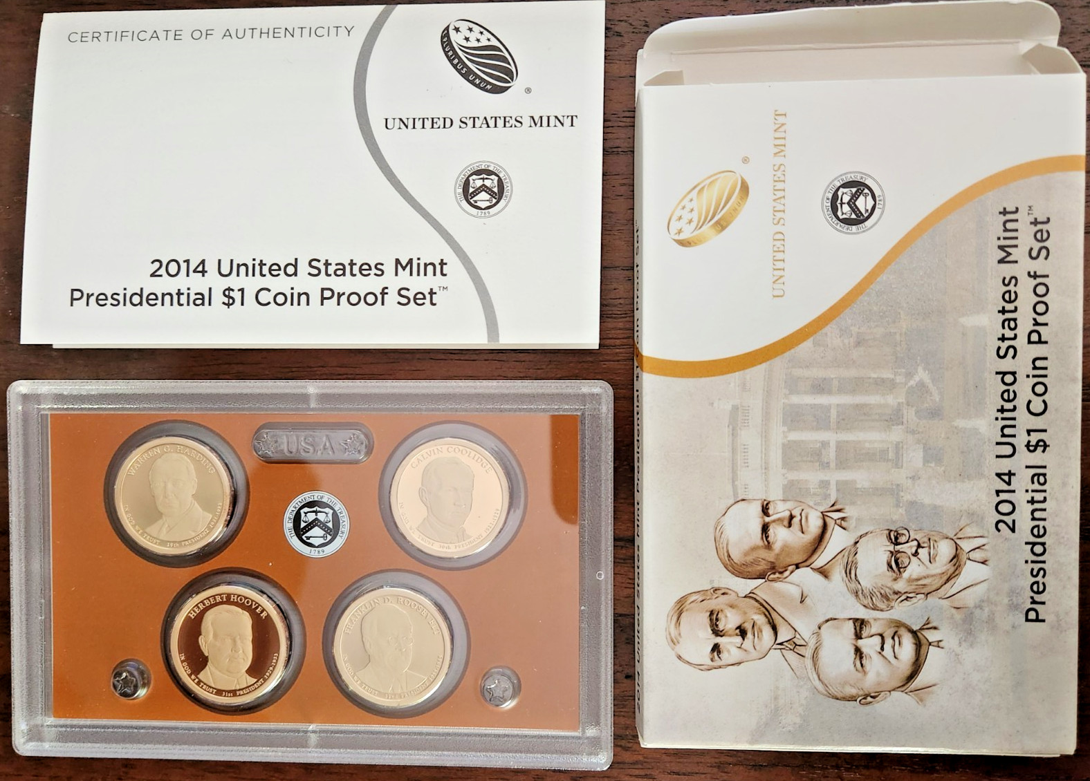 2014 United States Mint Presidential $1 Coin Proof Set