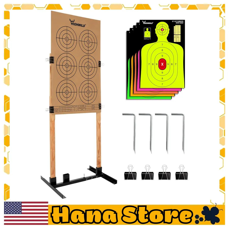 Highwild Adjustable Target Stand Base for Paper Shooting Cardboard Silhouette