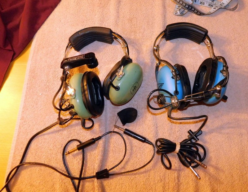 David Clark H10-30 Aviation Headset Sigtronics S-40 Used Not Tested Lot of 2