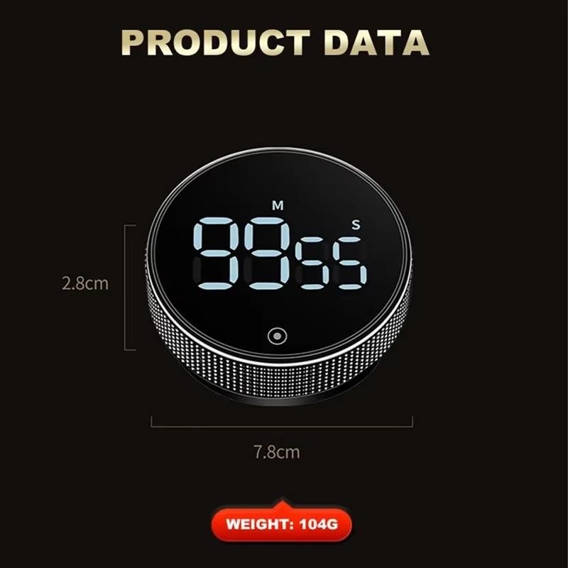 Digital Magnetic Kitchen Timer Manual Countdown Rotary Timer for Cooking