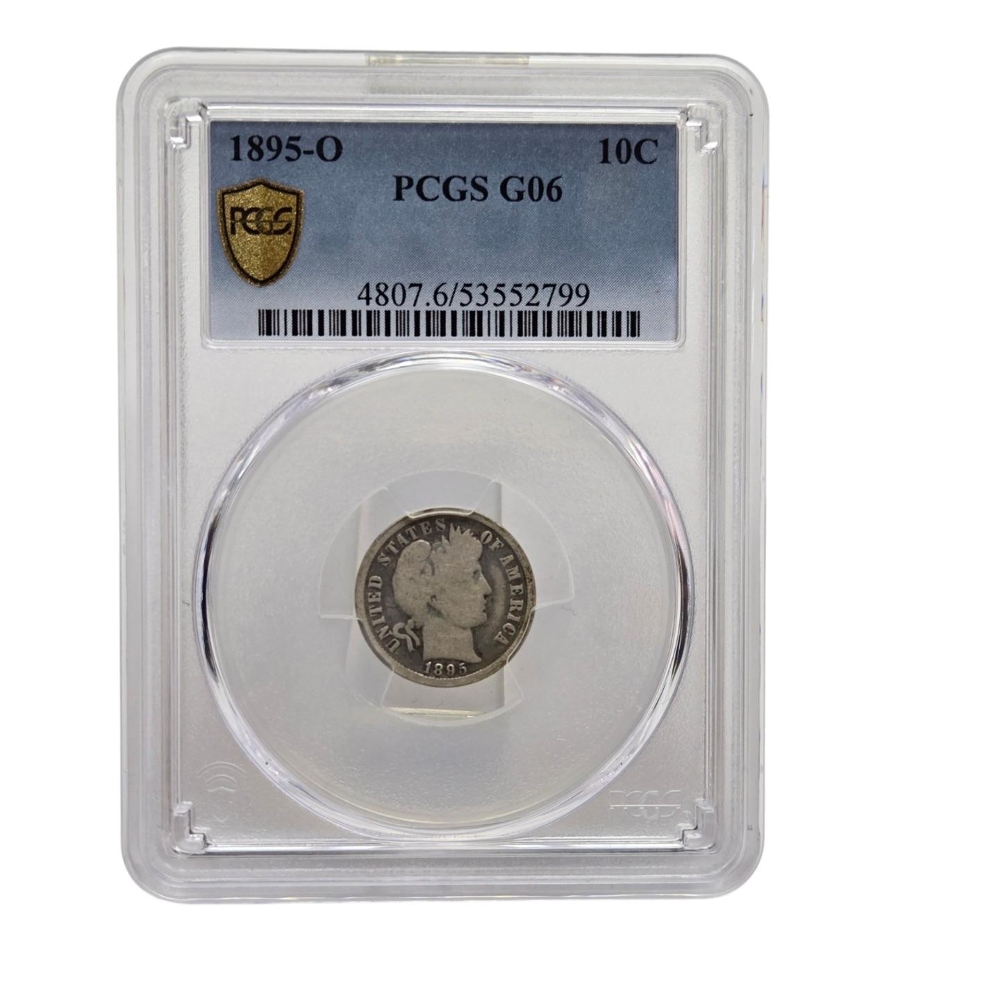 1895-O Barber Dime - KEY DATE - PCGS G06
