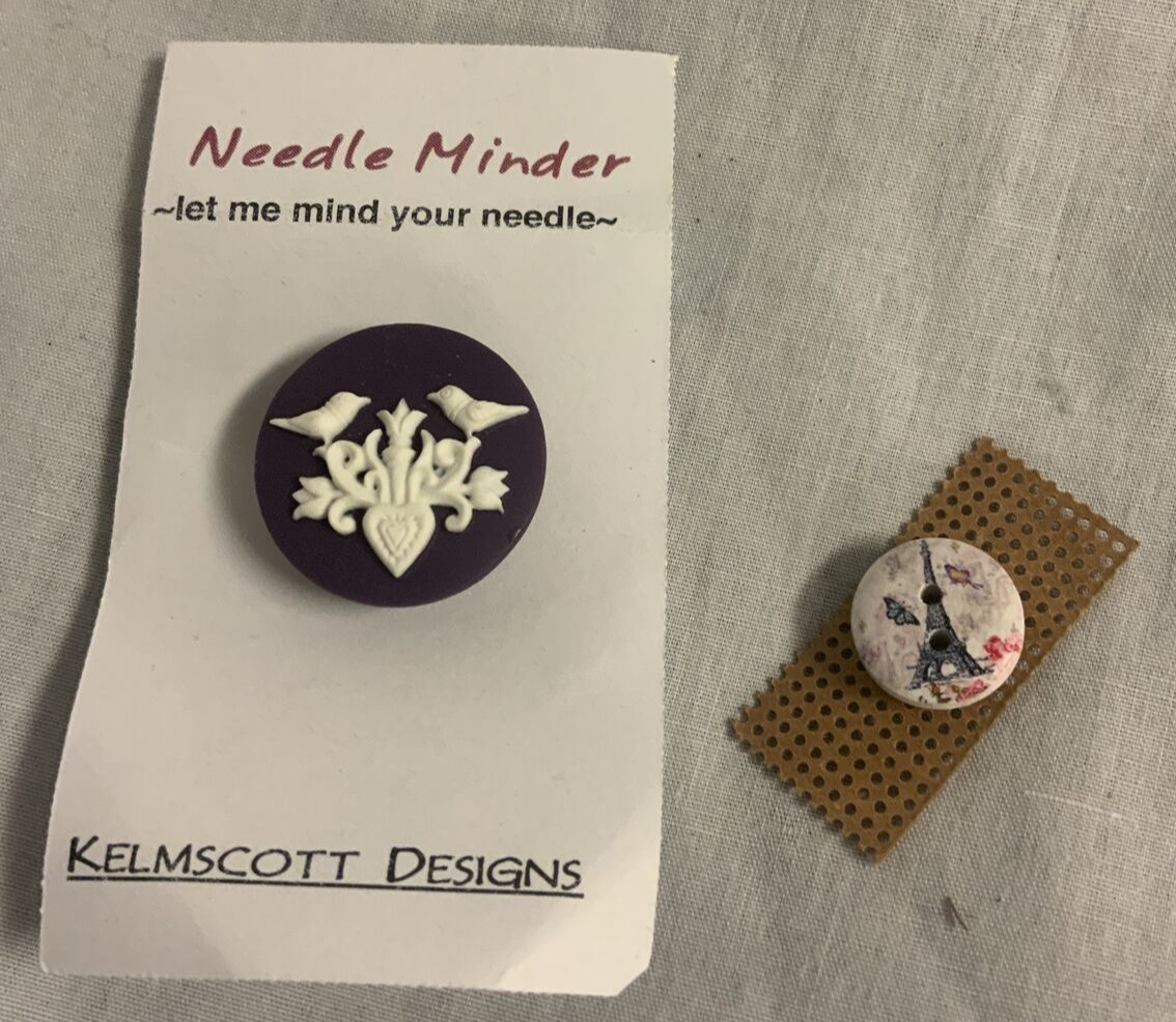 Kelmscott Designs Needle Minder 1” Amy’s Heart With Bonus 1/2” Button Minder