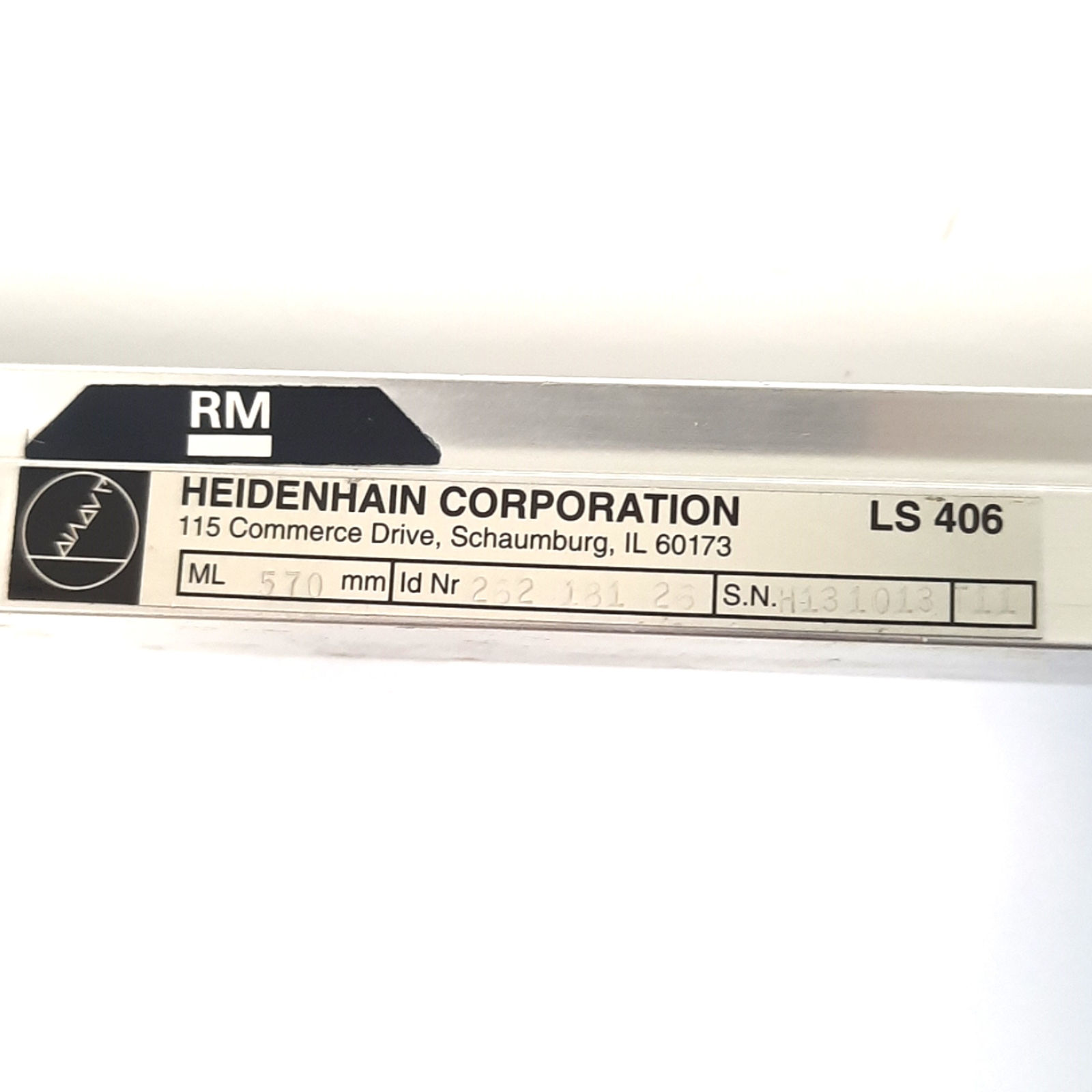 Heidenhain LS 406 Linear Encoder Measuring Length: 570mm,Total 708mm, 262 181 26