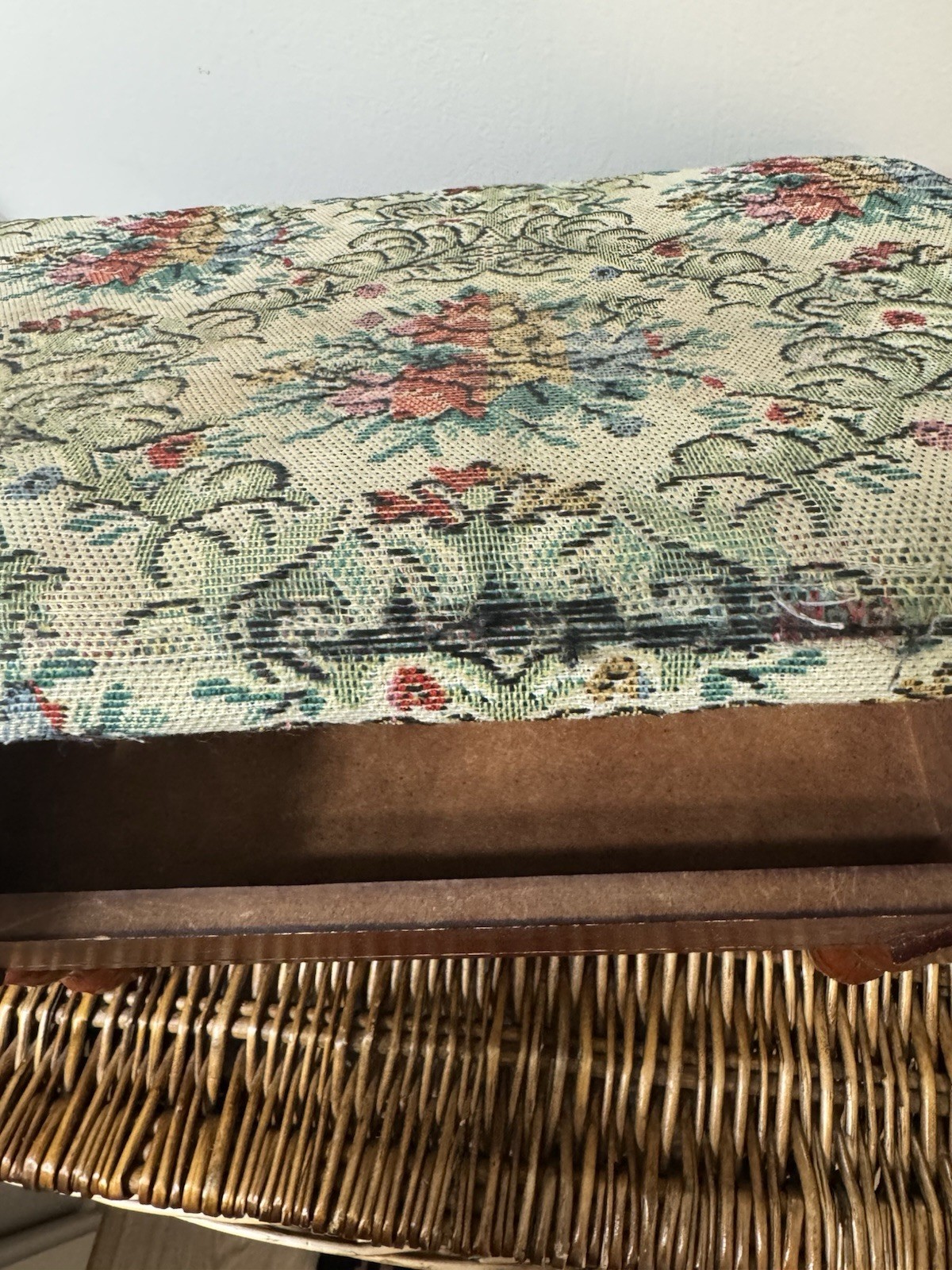 Vintage Tapestry Footstool