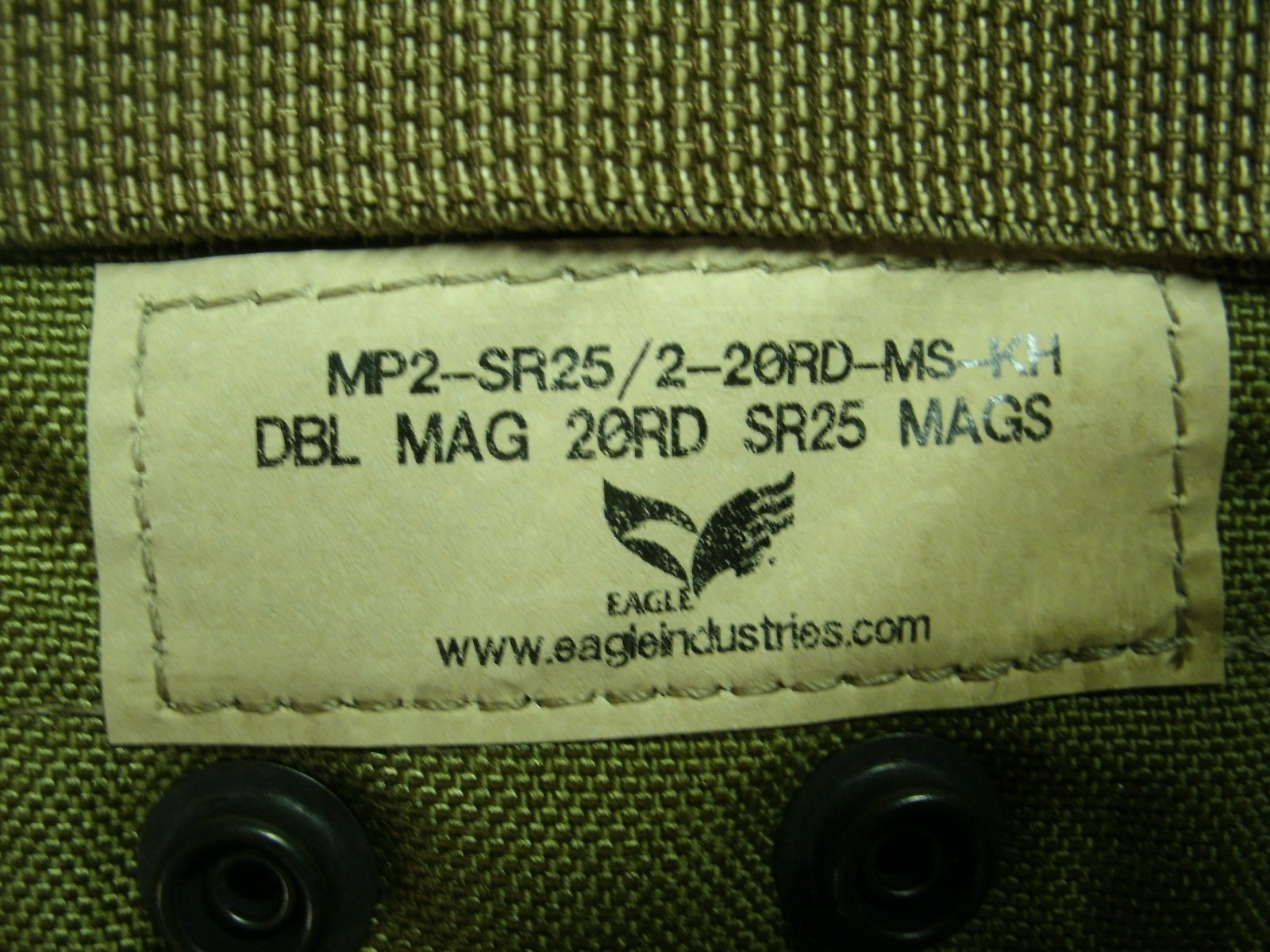 Eagle Industries Double Rifle Mag Pouch Khaki NSN MARKED