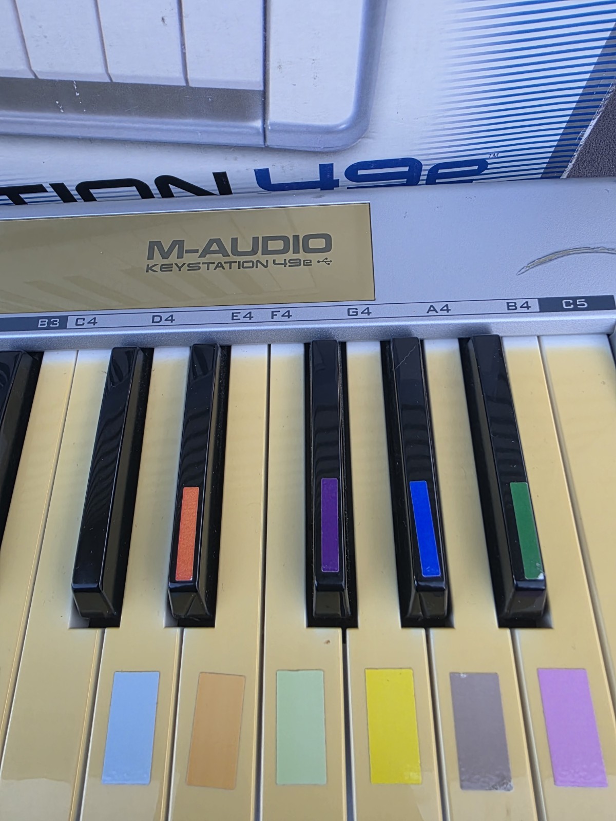 M Audio Key station 49e USB MIDI Keyboard Controller W/ Manual & Cables