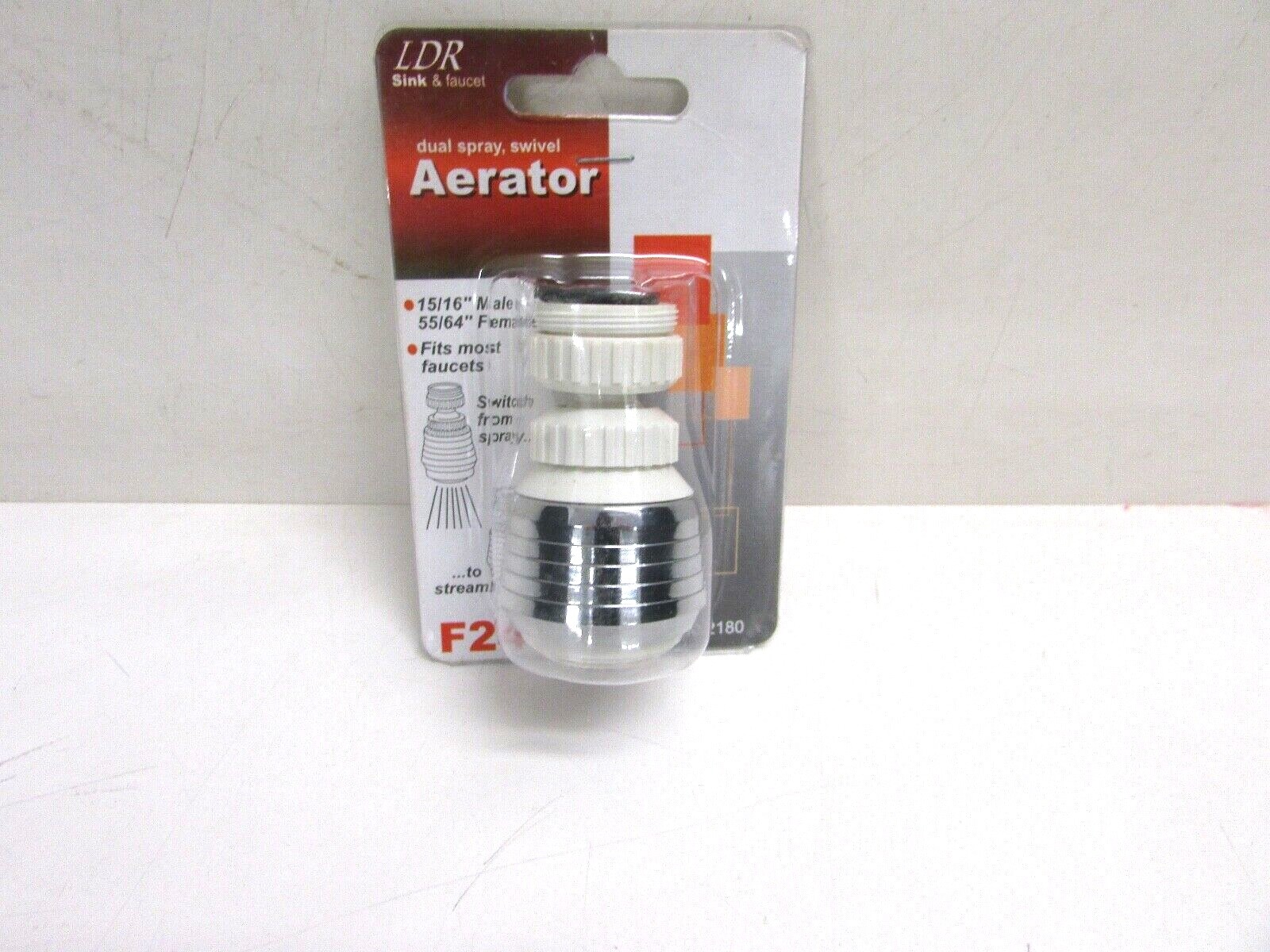 LDR F24 SWIVEL DUAL SPRAY AERATOR, 15/16" DUAL THREAD, 500 2180
