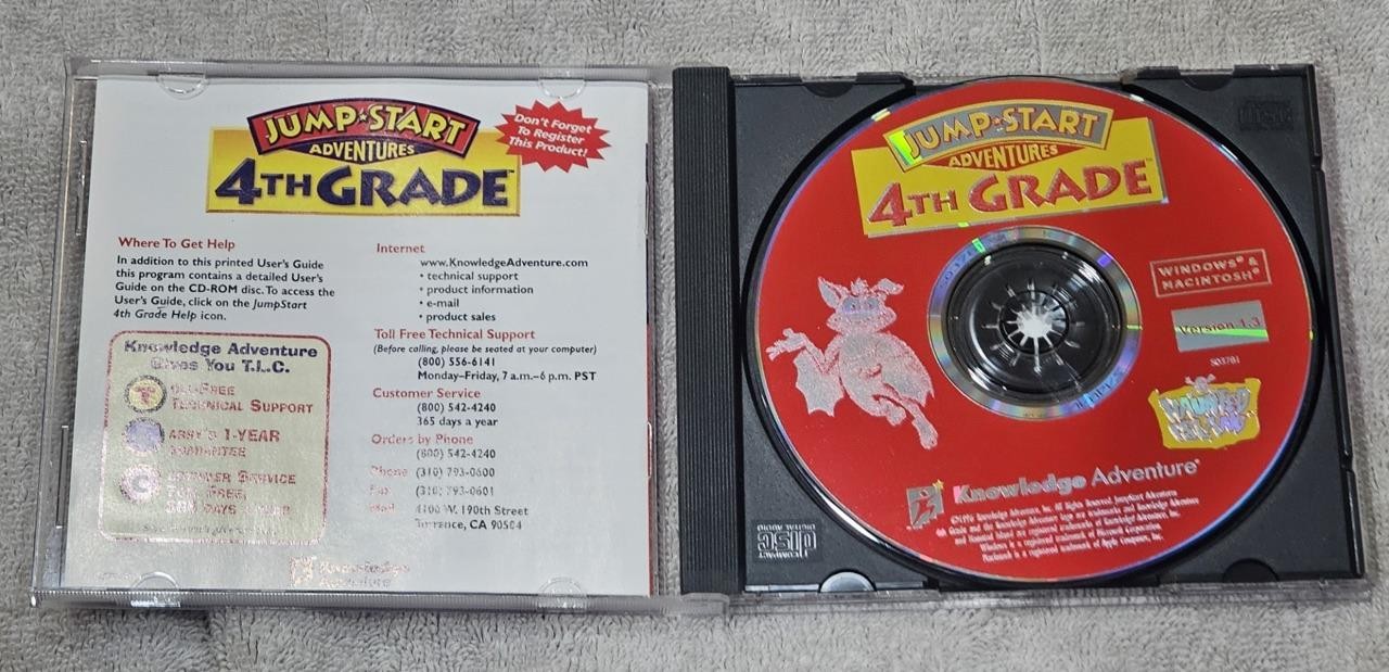 JumpStart 4th Grade (8-10yrs) - Educational Game, Learning System PC MAC CD-ROM