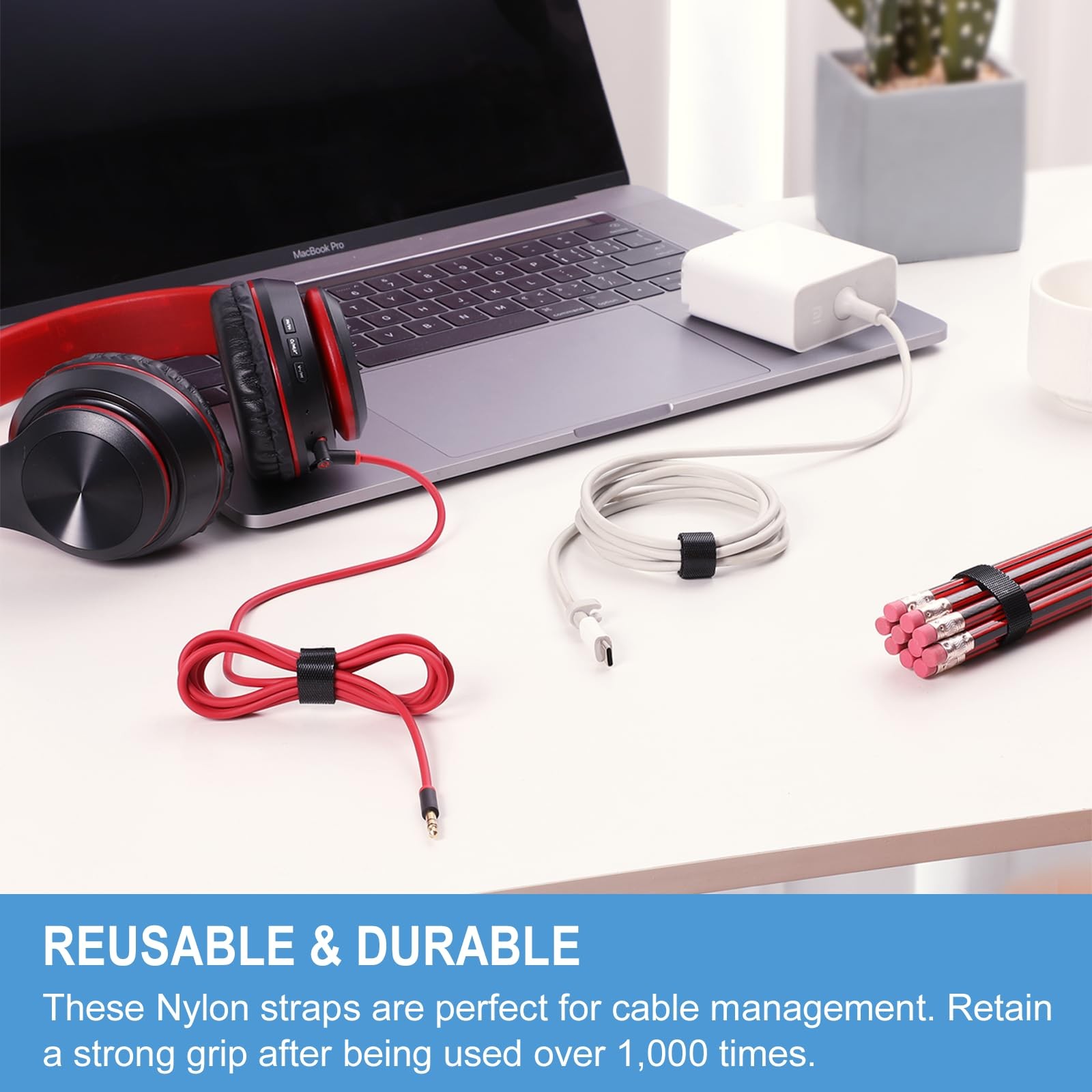 1 in x 30 ft Hook and Loop Roll | DoubleSided Strips, SelfGripping Straps | R...