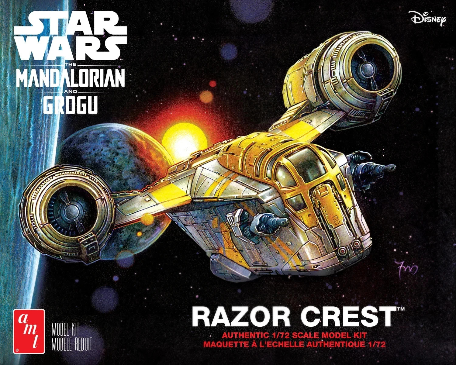 AMT Star Wars The Mandalorian & Grogu Razor Crest 1:72 Model Kit AMT1561-NEW