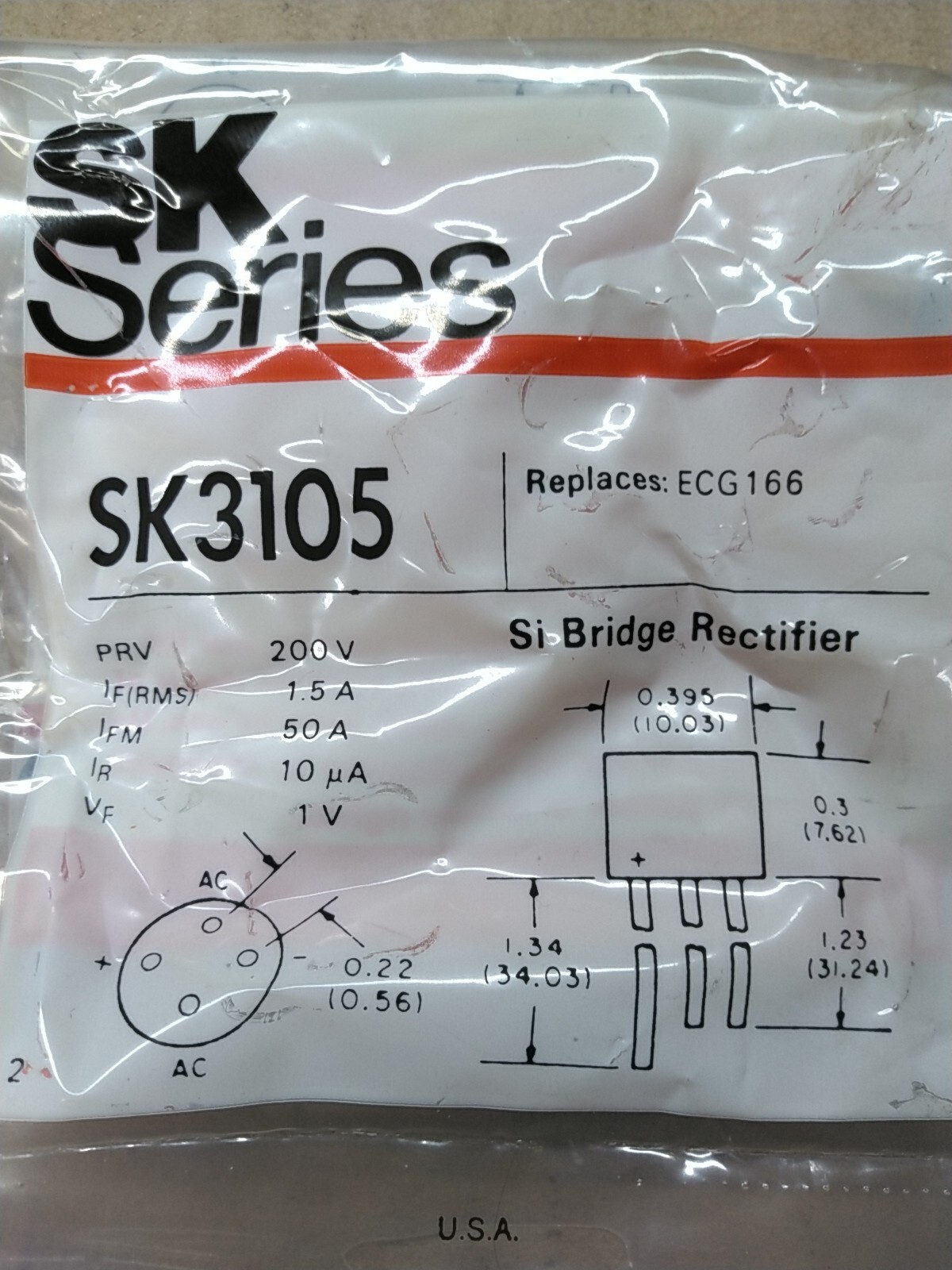 (Lot of 2) Thompson SK3105 Silicon Bridge Rectifier