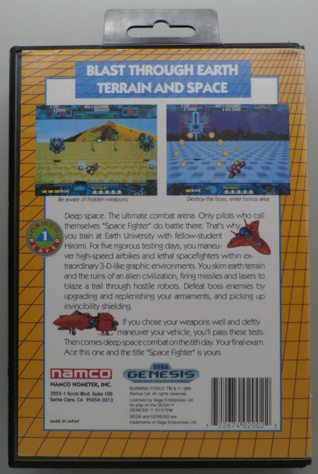 Burning Force (Genesis, 1990) Box ONLY