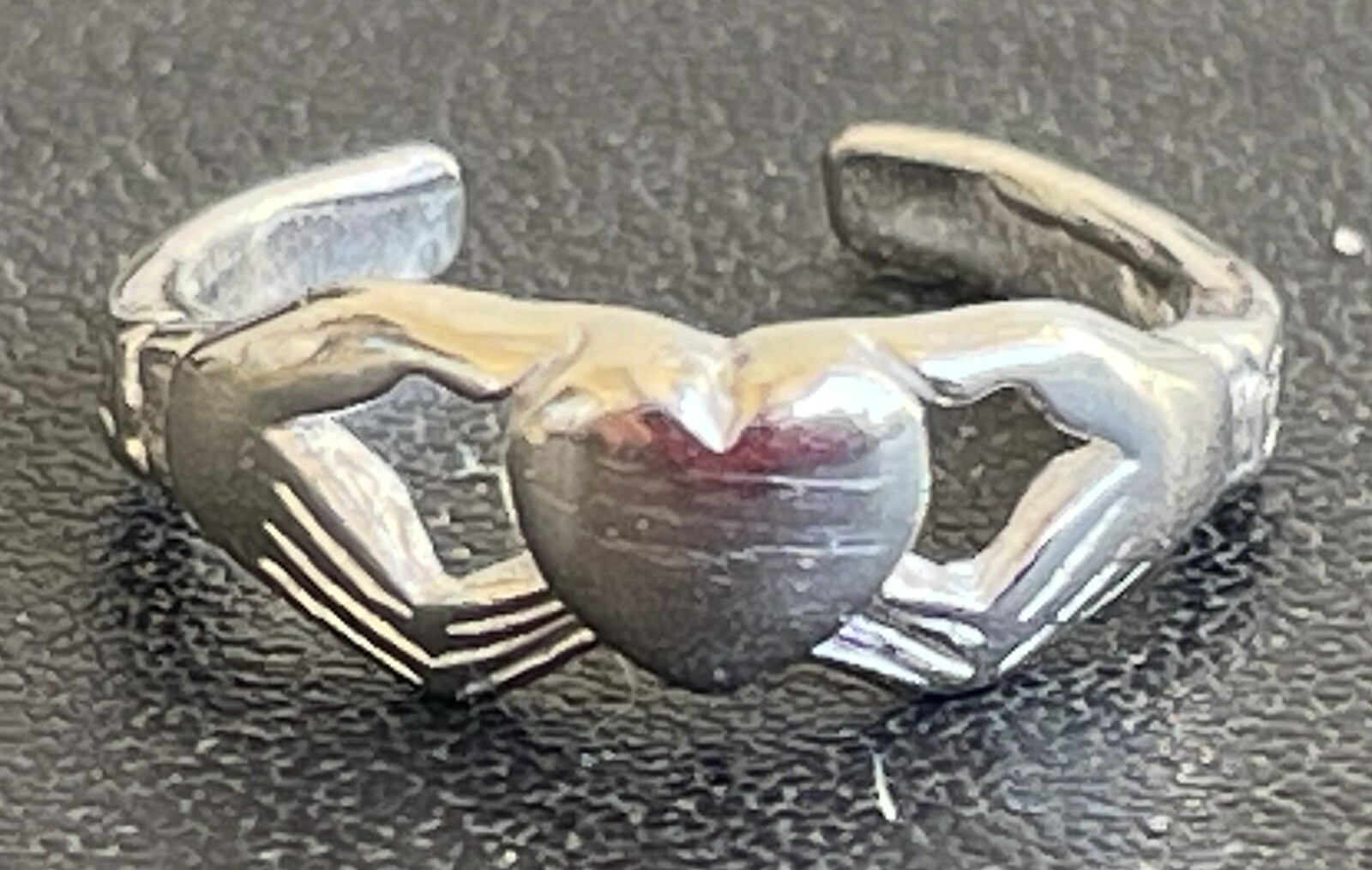 Celtic Claddagh Heart Toe Ring .925 Sterling Silver Stamped Adjustable New