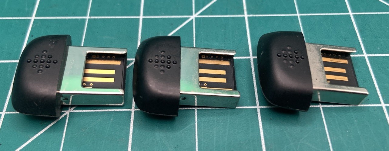 3 X OEM Fitbit Wireless Sync Dongle USB Charge, HR, Flex, One, Zip, Force, Surge