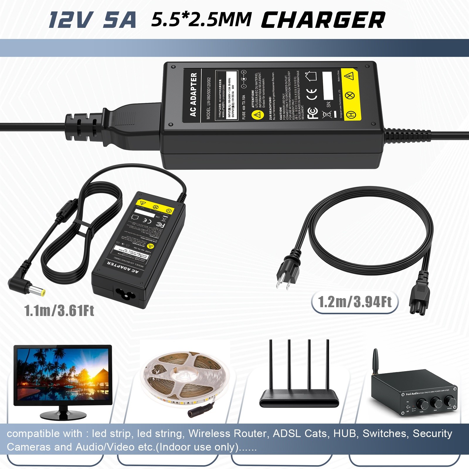 AC Adapter For imax EC6 B5 B6 LiPo Battery Balance Charger Power Supply Cord US