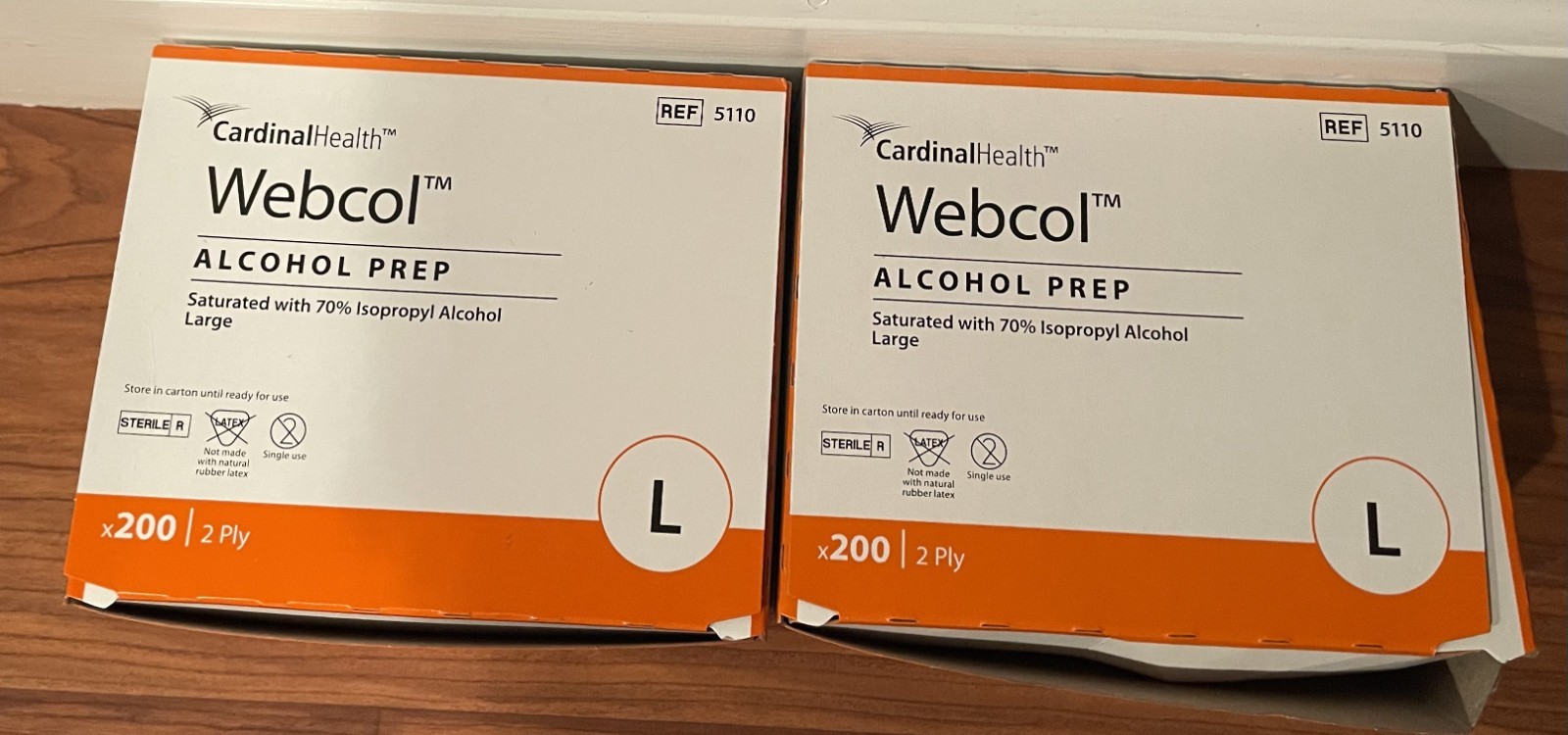 Cardinal Health Alcohol Prep Wipes , Large - 200 Count