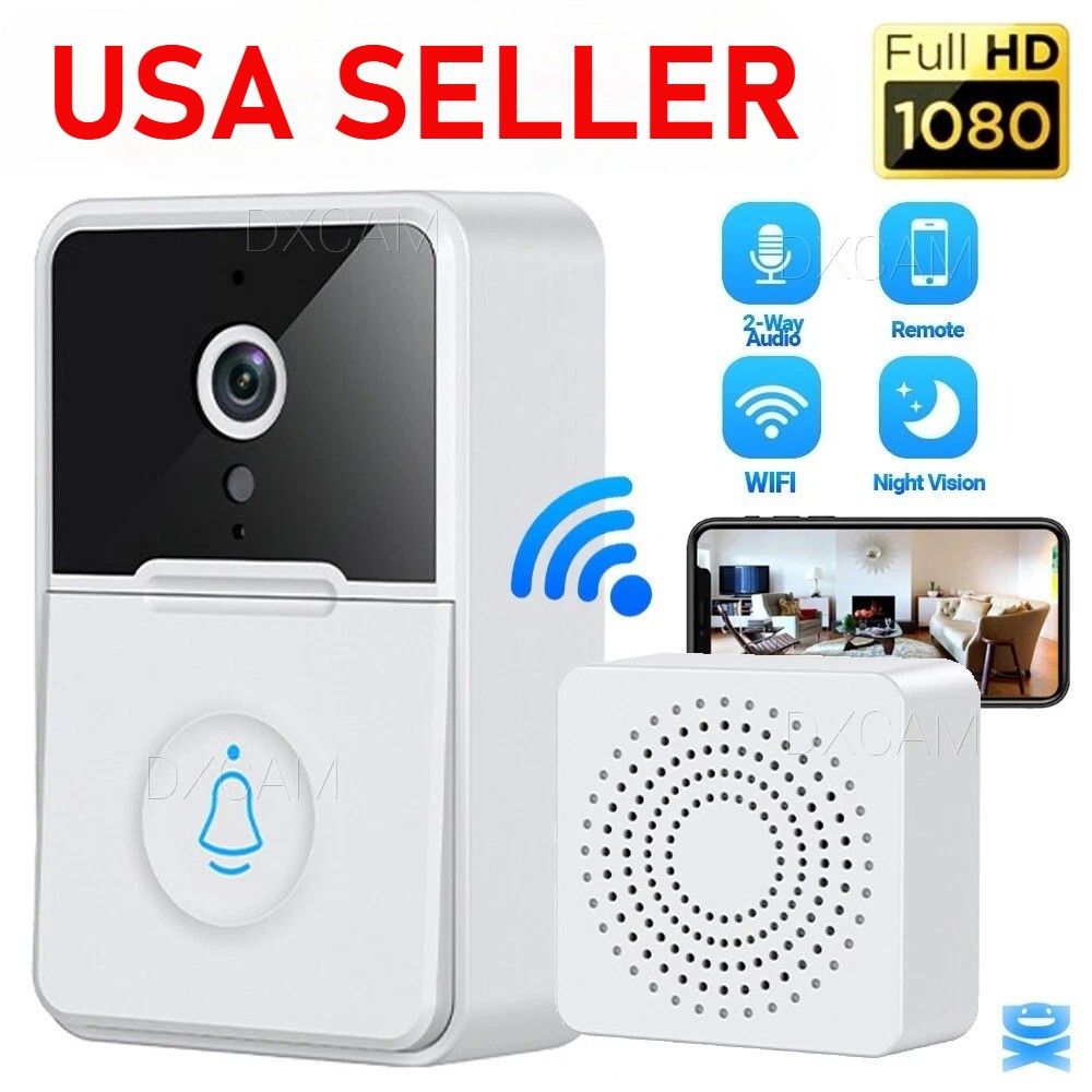 Wireless Security Smart WiFi Doorbell Intercom Video Camera Door Ring Bell Chime