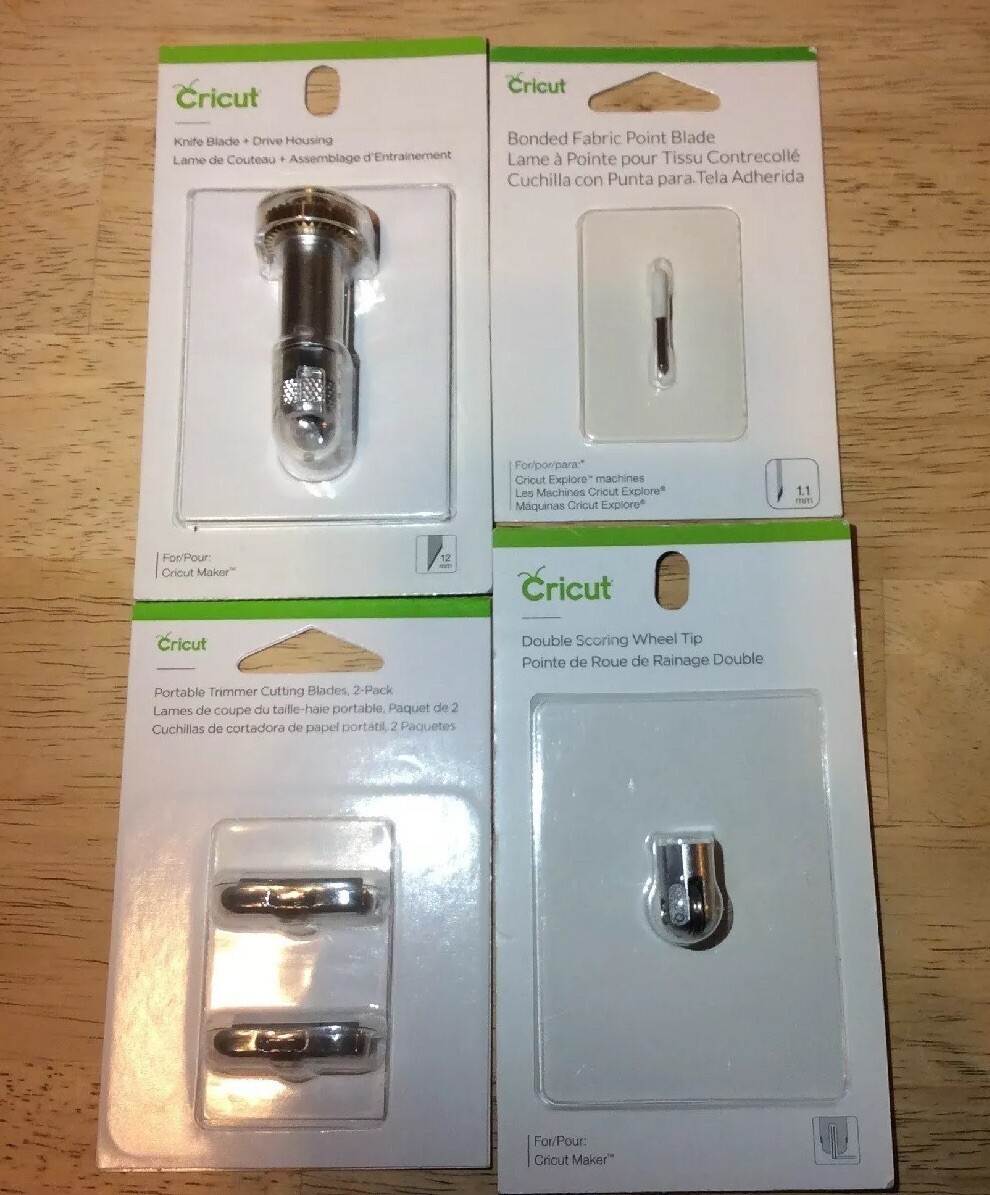 Cricut Knife Blade & Drive Housing Double Scoring Wheel Blade etc. - New!