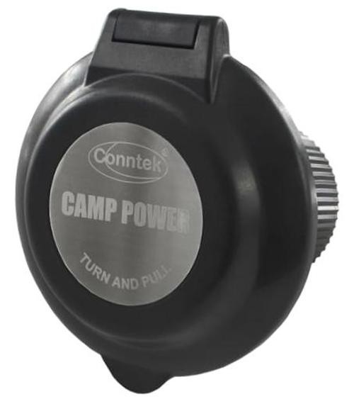 30 Amp 125 Volt RV Marine Power Inlet - Black