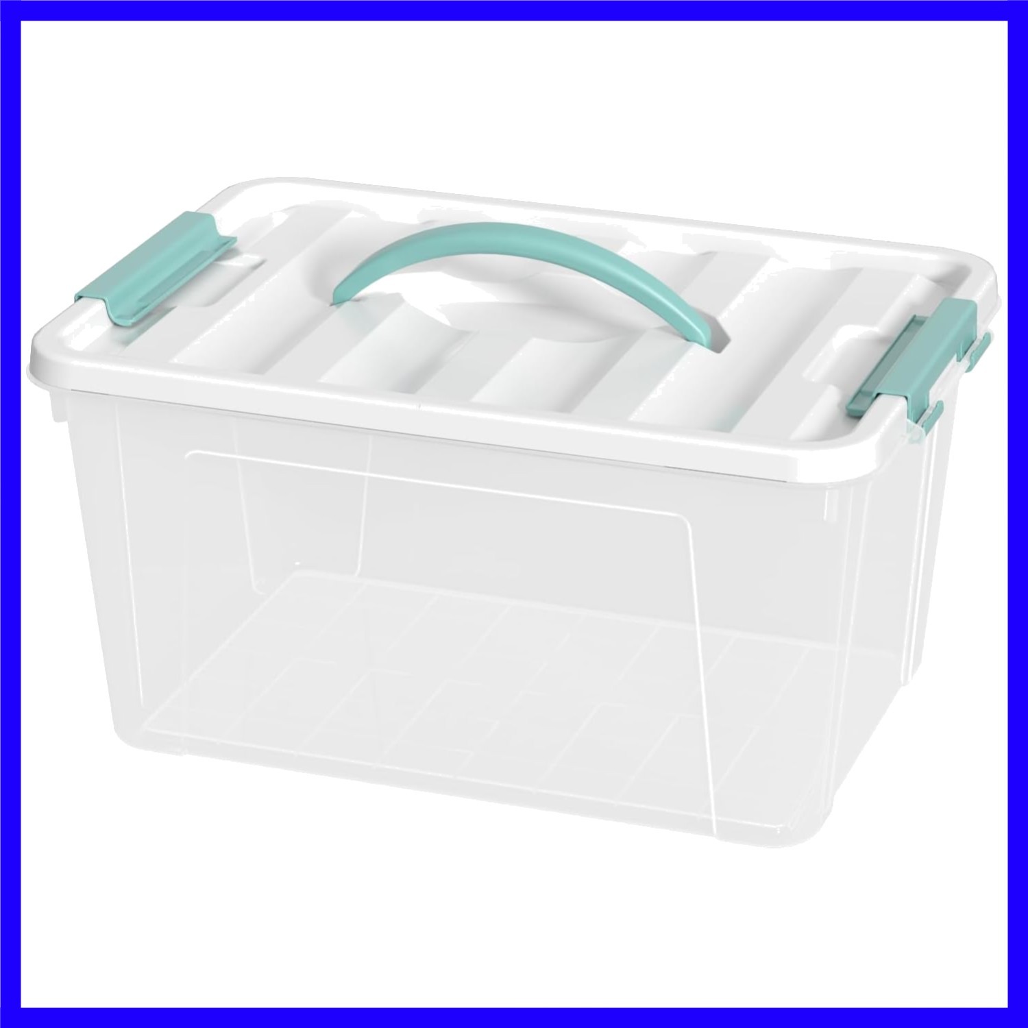 Durable 14 Qt Clear Organizer Bin with Secure Latching Lid for Versatile Storage