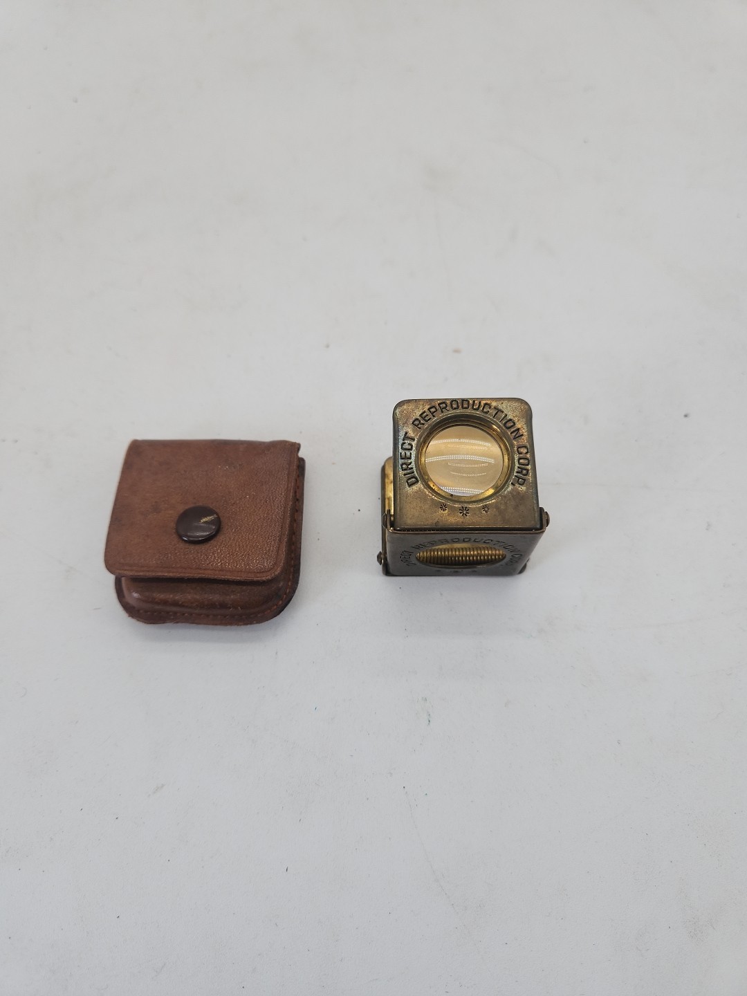 VTG Germany Sinclair & Valentine Co Brass Folding Magnifying Glass Loupe