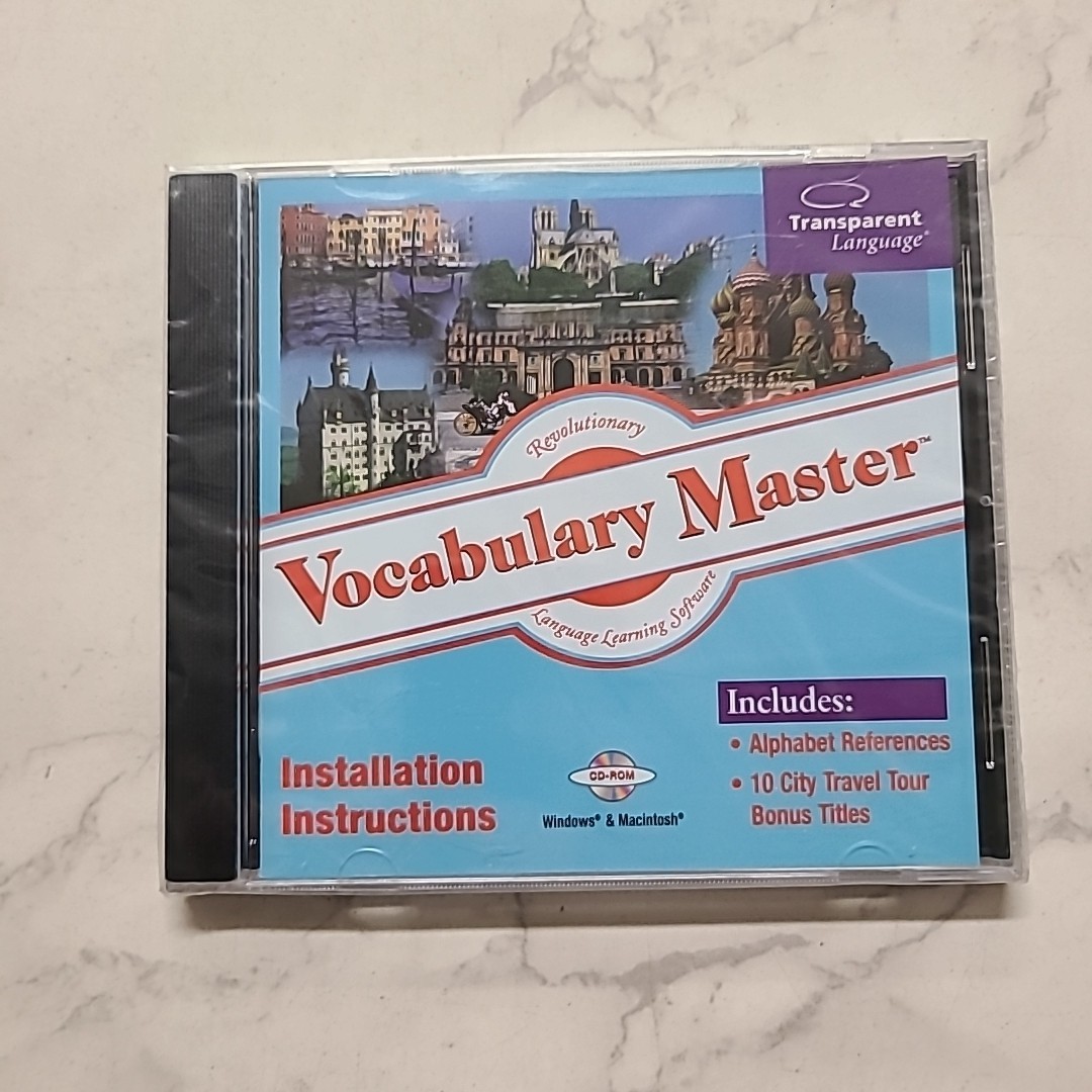VOCABULARY MASTER Brand NEW Sealed CD-ROM Windows PC Mac 13 LANGUAGE SOFTWARE