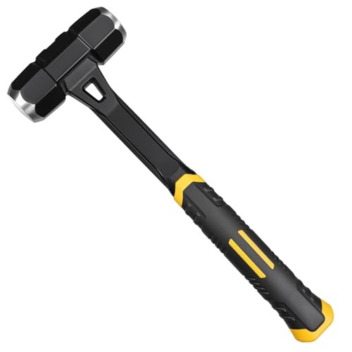 4lb Sledge Hammer - Heavy Duty Drilling Hammer with Forged One Piece Steel 4LB