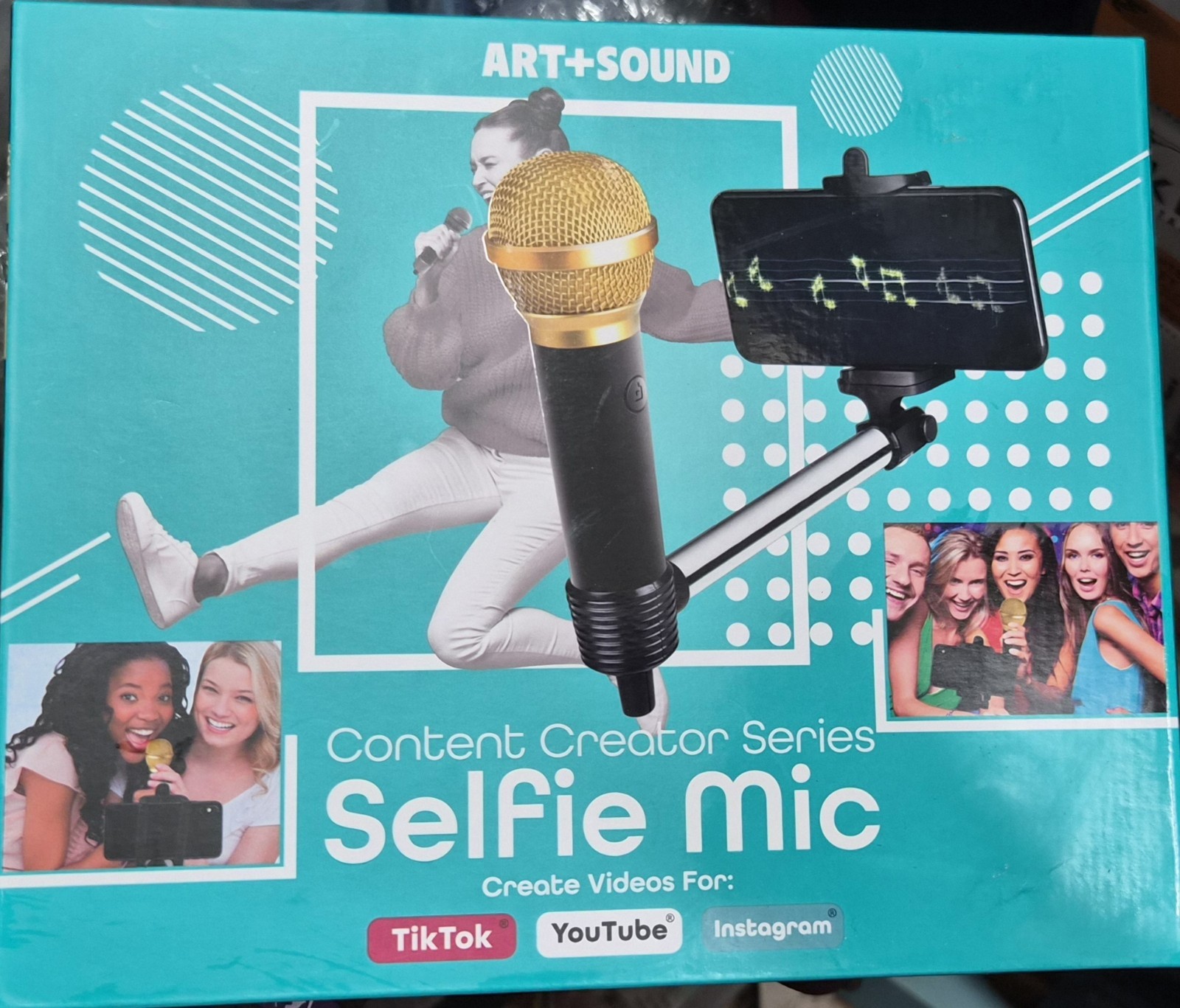 ART + SOUND CONTENT CREATOR SERIES SELFIE MIC MICROPHONE TIK TOK YOUTUBE - NEW