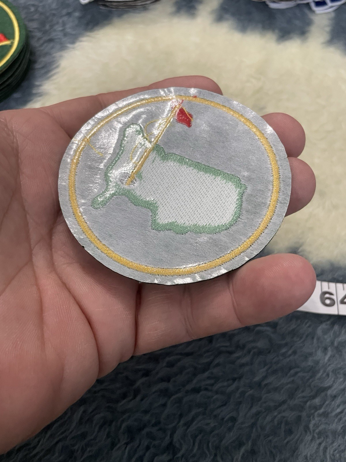 The Masters Golf Patch 3 Inch Round Iron On Embroidered Green Augusta