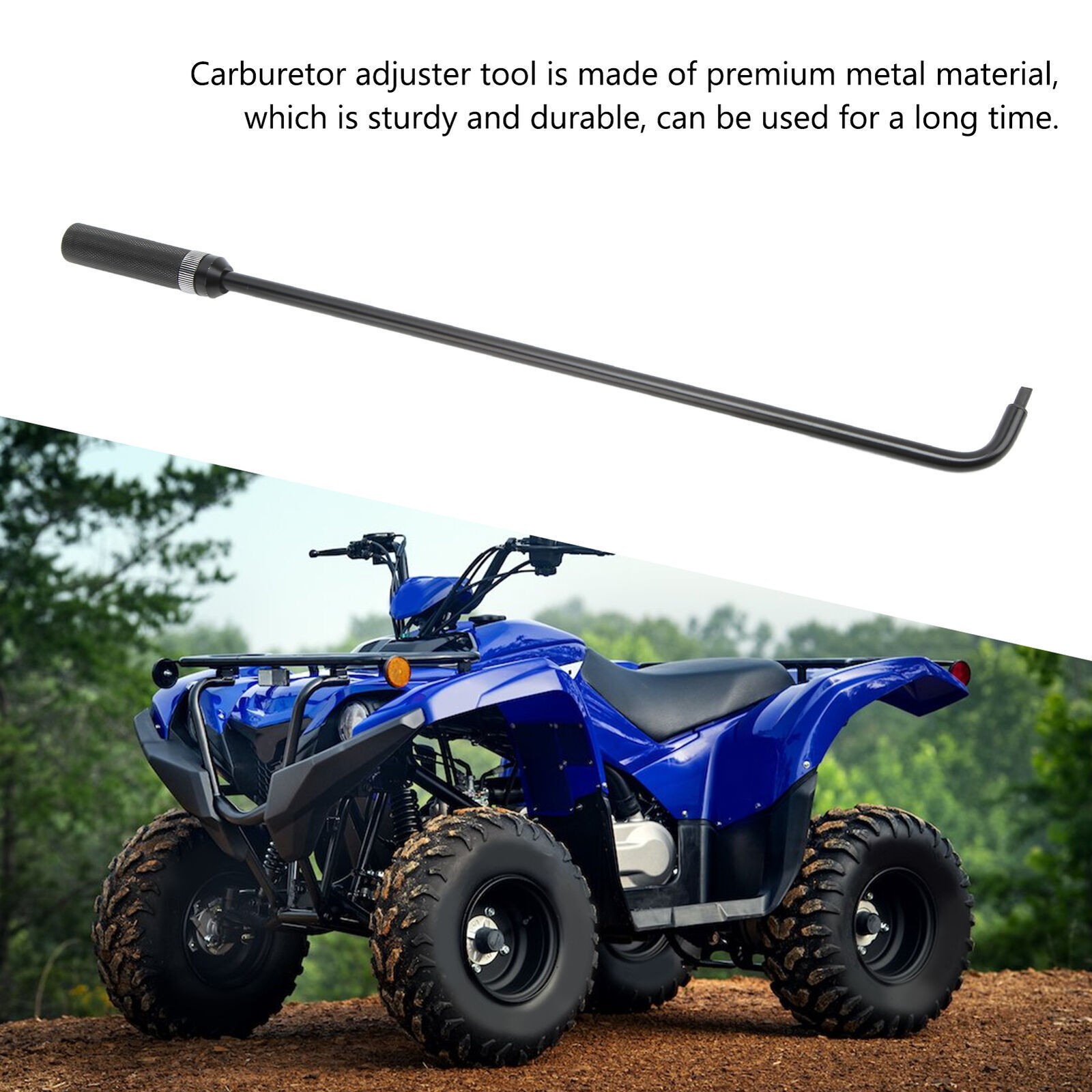 Carburetor Pilot Screw Adjusting Tool 16.34in 110 Degree Angled Head Metal Part